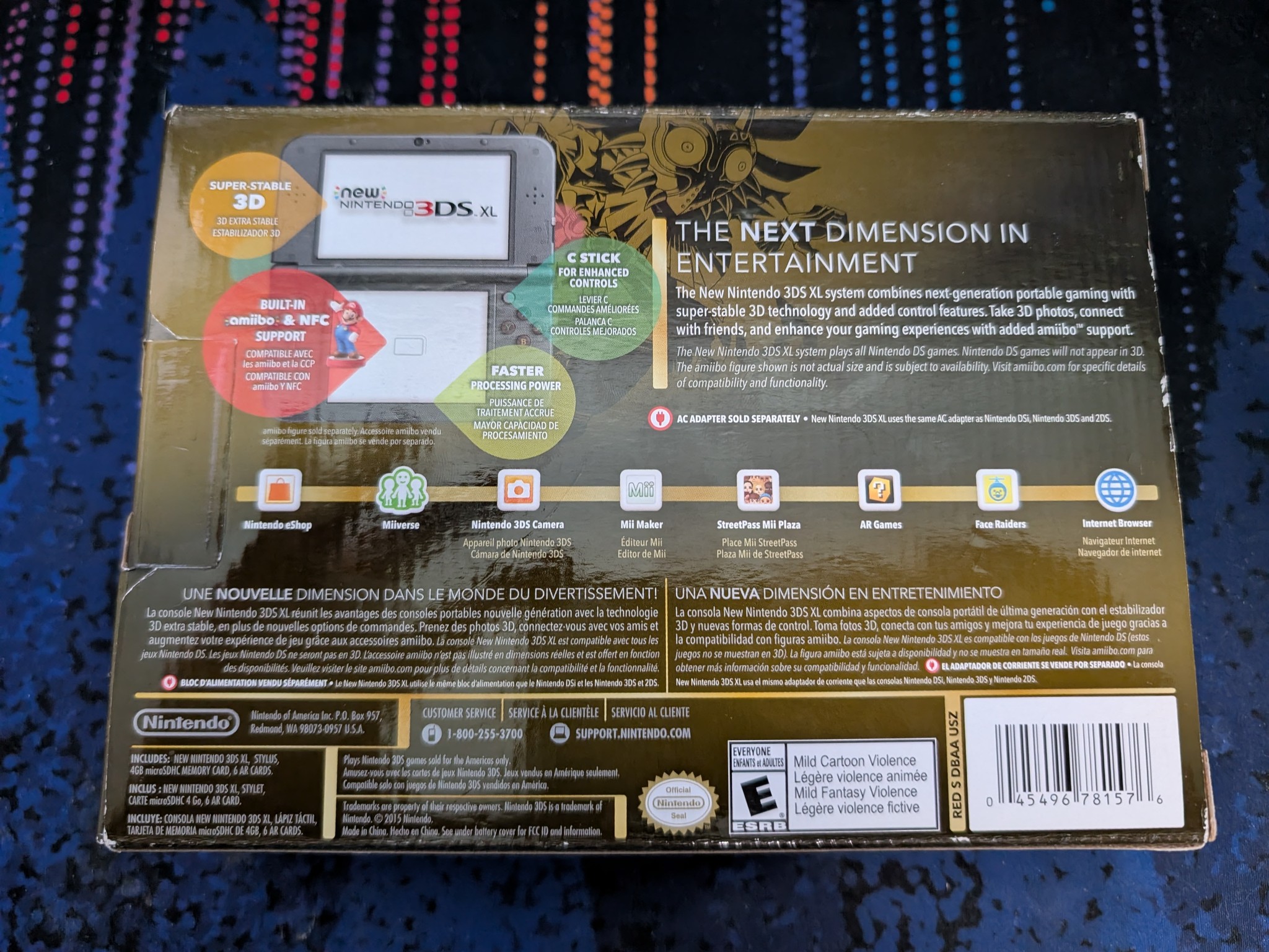 New Nintendo 3DS XL Legend of Zelda Majora's Mask Limited Edition - New in Box