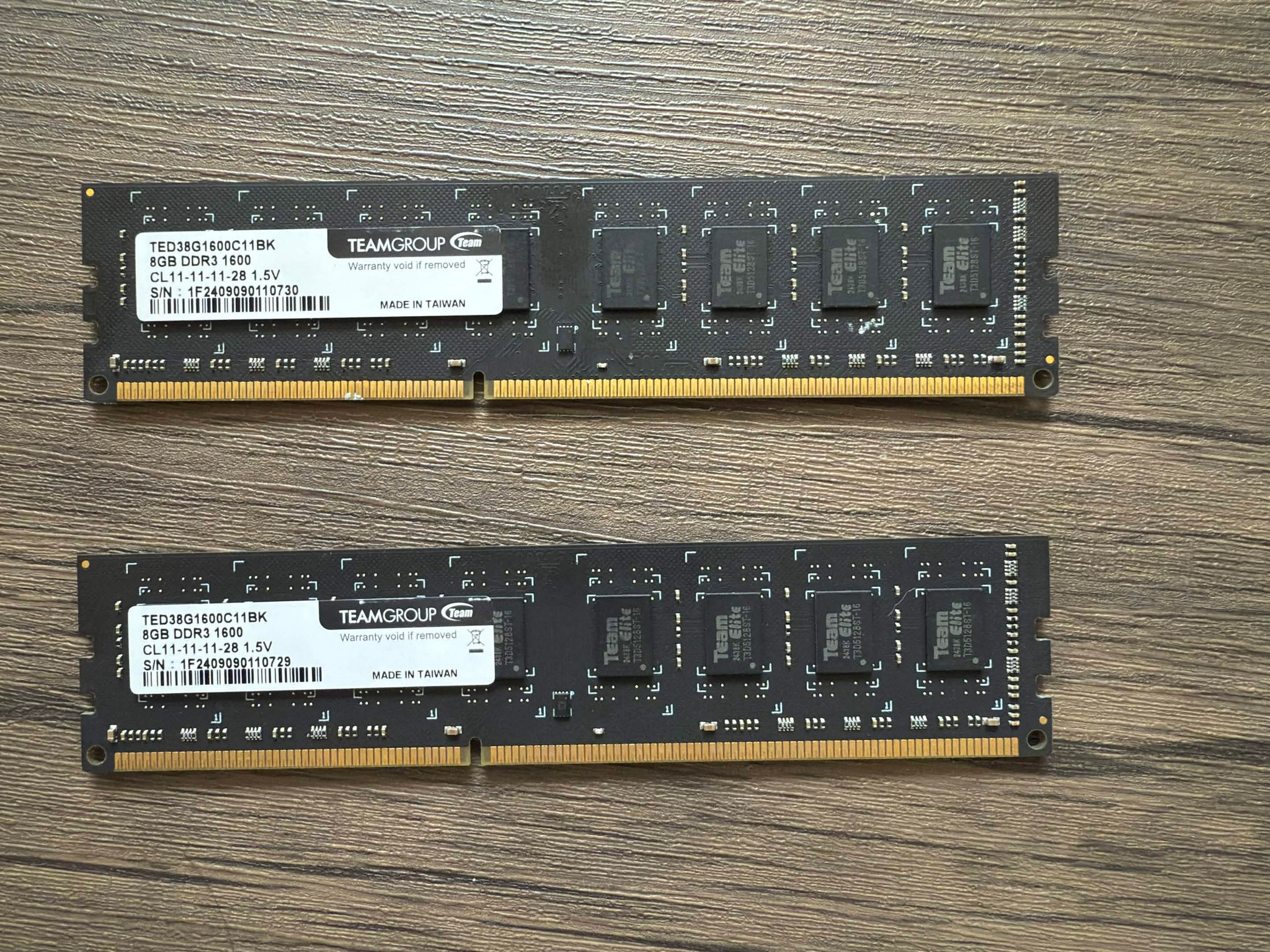 16Gb (2x8) DDR3 Teamgroup Dimm memory