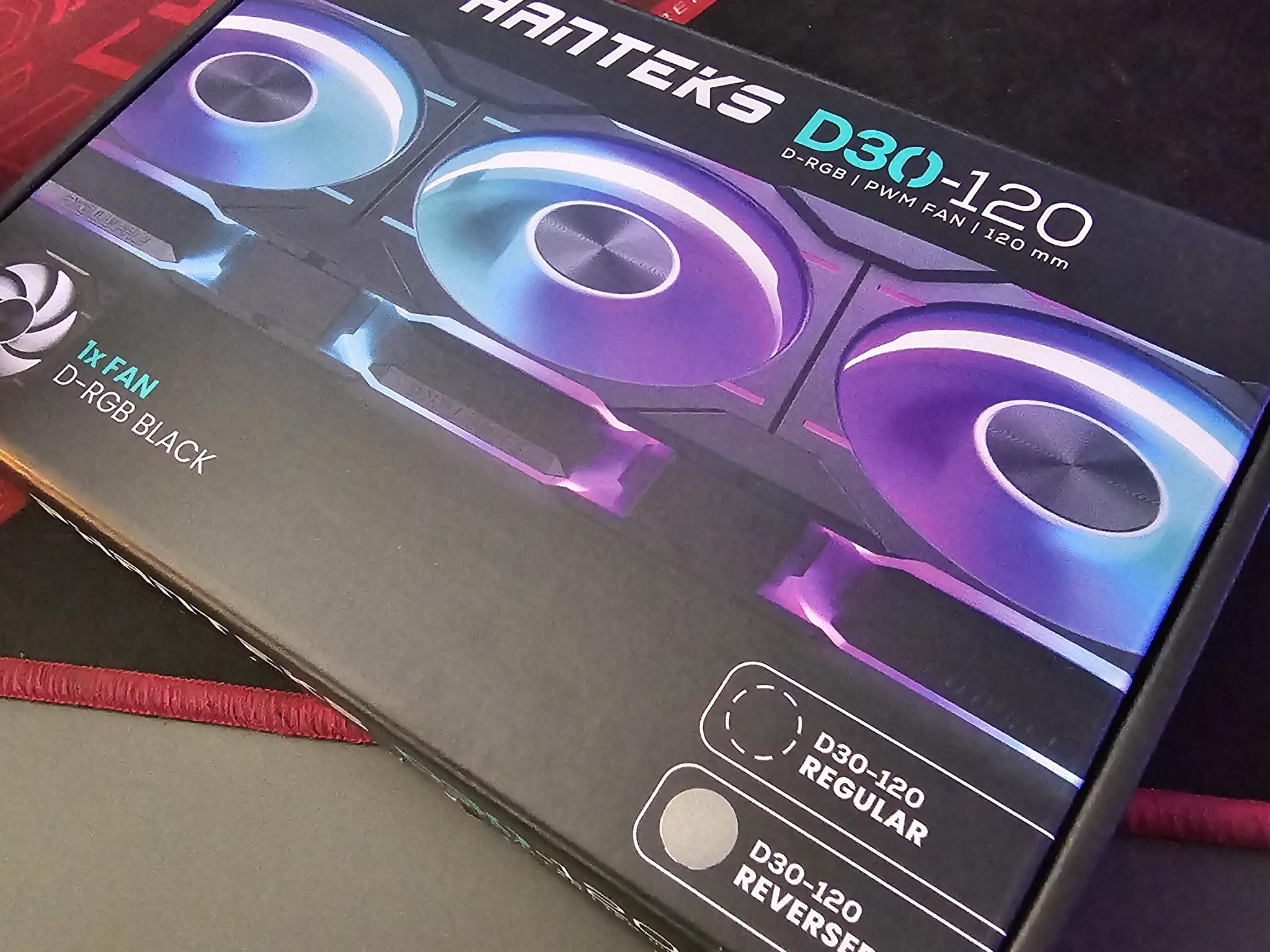 Phanteks D30-120 DRGB PWM Fan, Reverse Airflow Model, Premium Performance Fan, Black