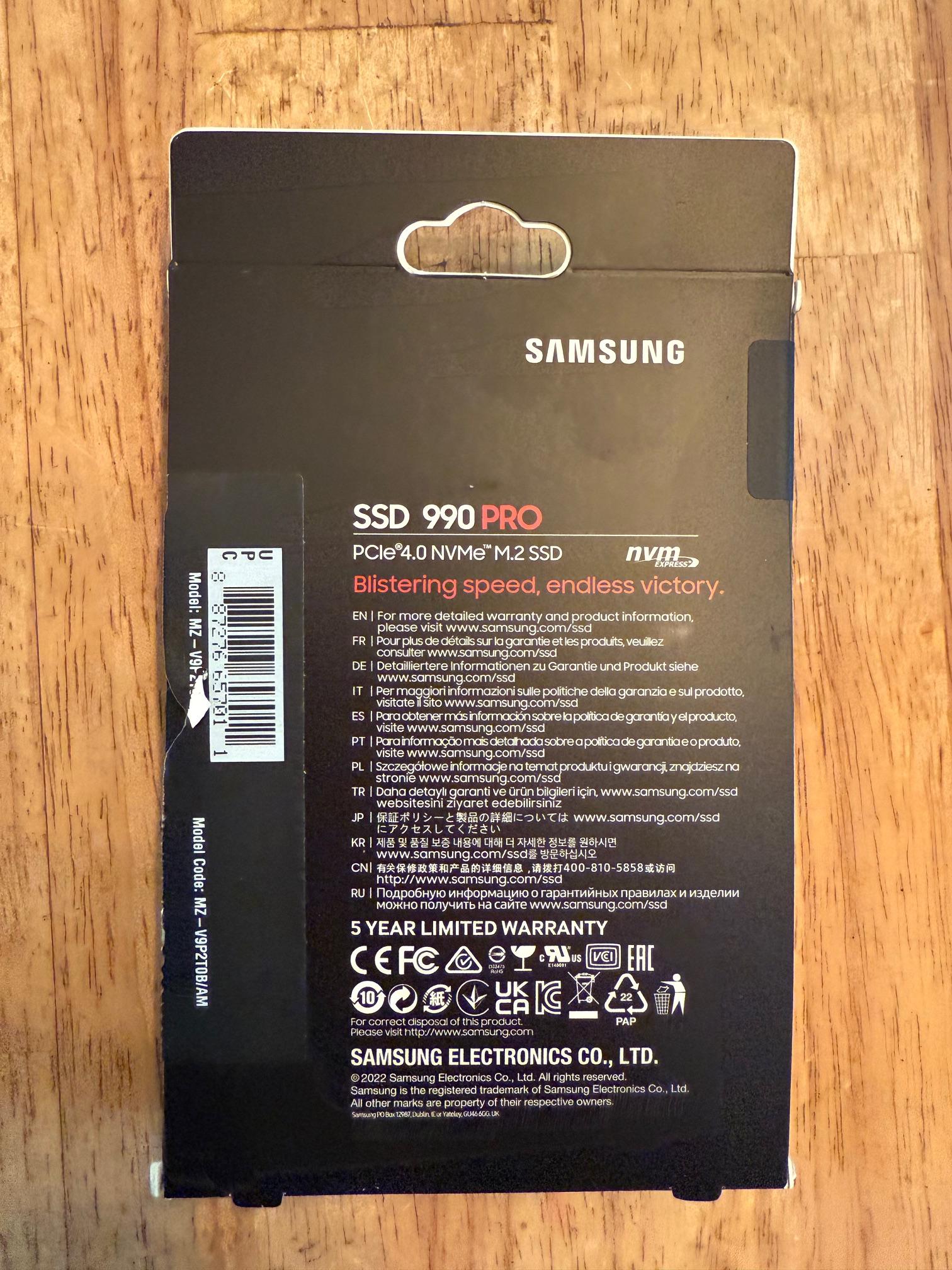 Samsung - 990 PRO 2TB Internal SSD PCle Gen 4x4 NVMe