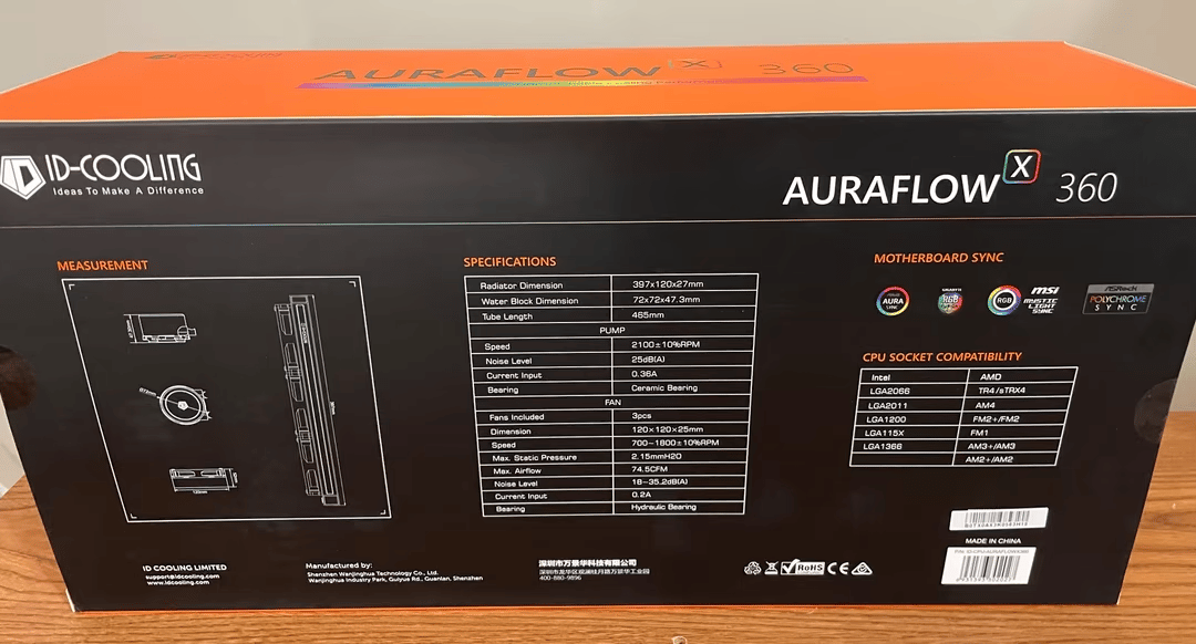 BNIB Auraflow 360MM 12V AIO