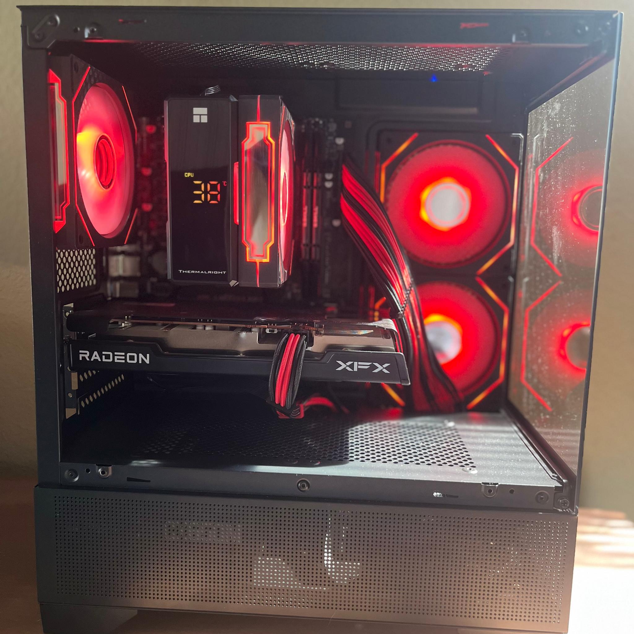 RX 6600 8GB | Ryzen 5 5600 | 16GB DDR4 | 1TB NVMe | 🔴⚫ Red & Black ⚫🔴 Great Value!