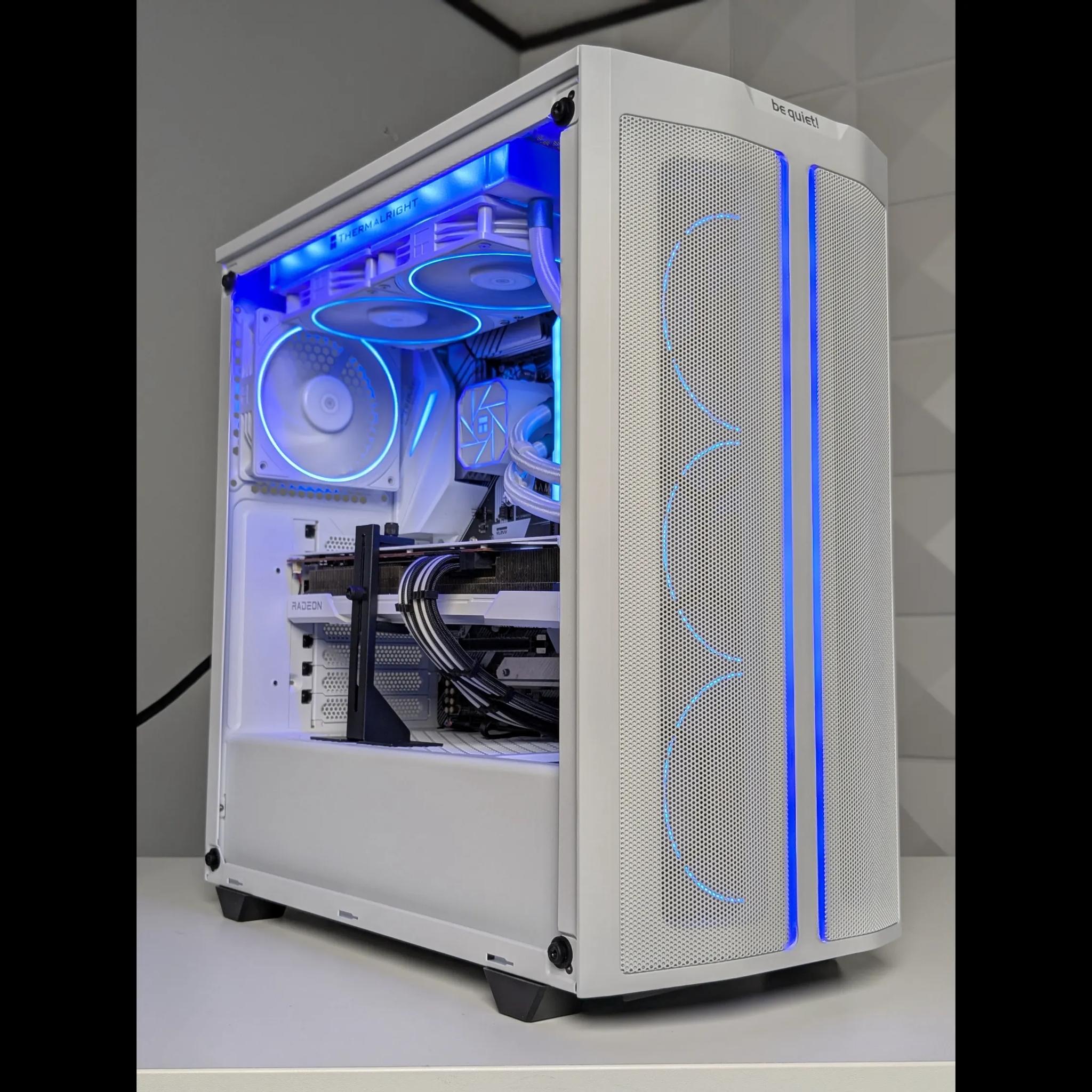 White & RGB Gaming PC - Ryzen 5 5600X - RX 6700 XT 12GB