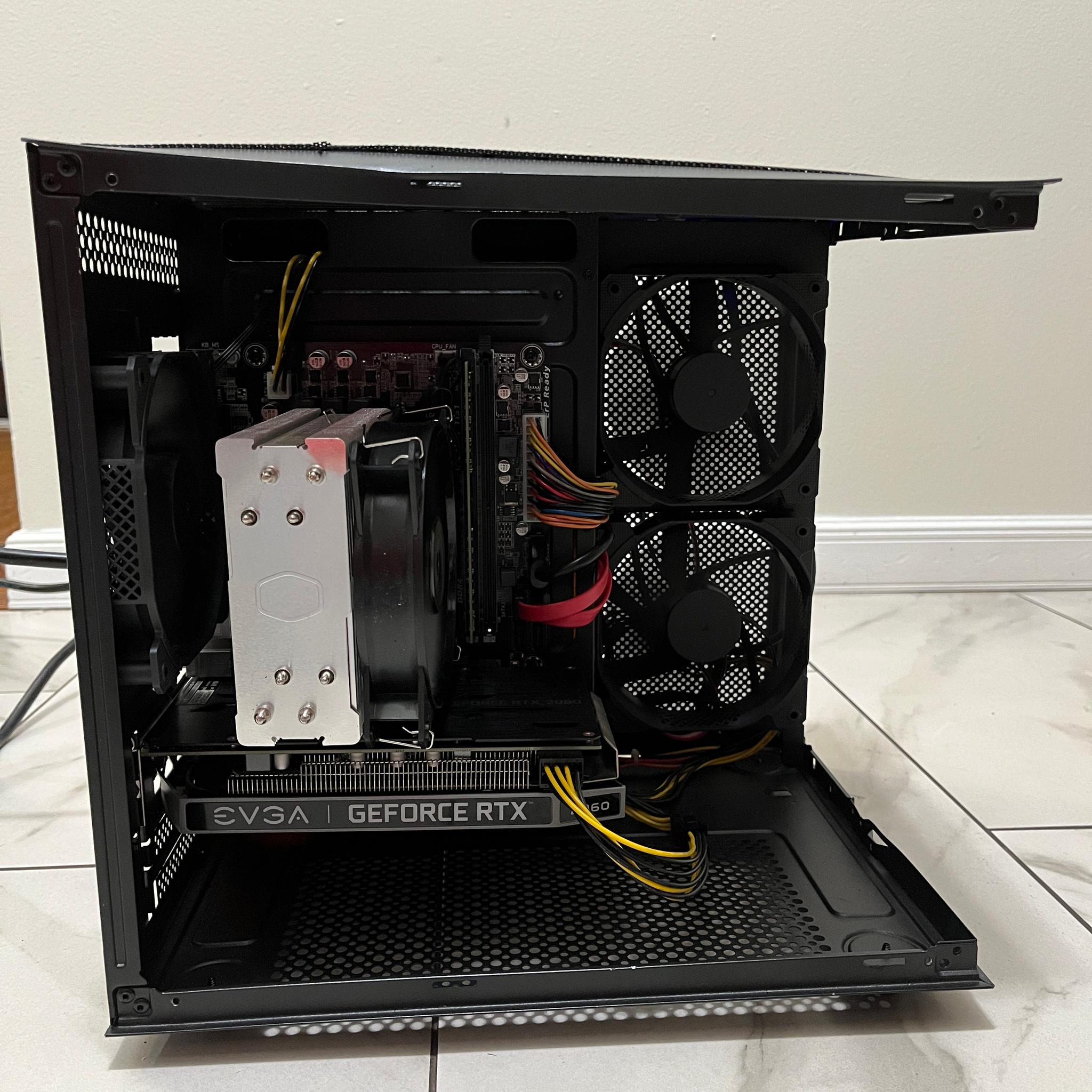 RTX 2060,Intel i5-7500,16GB RAM,870 GB Storage,Gaming PC w/Wi-Fi & BT-Defective Case,See Description