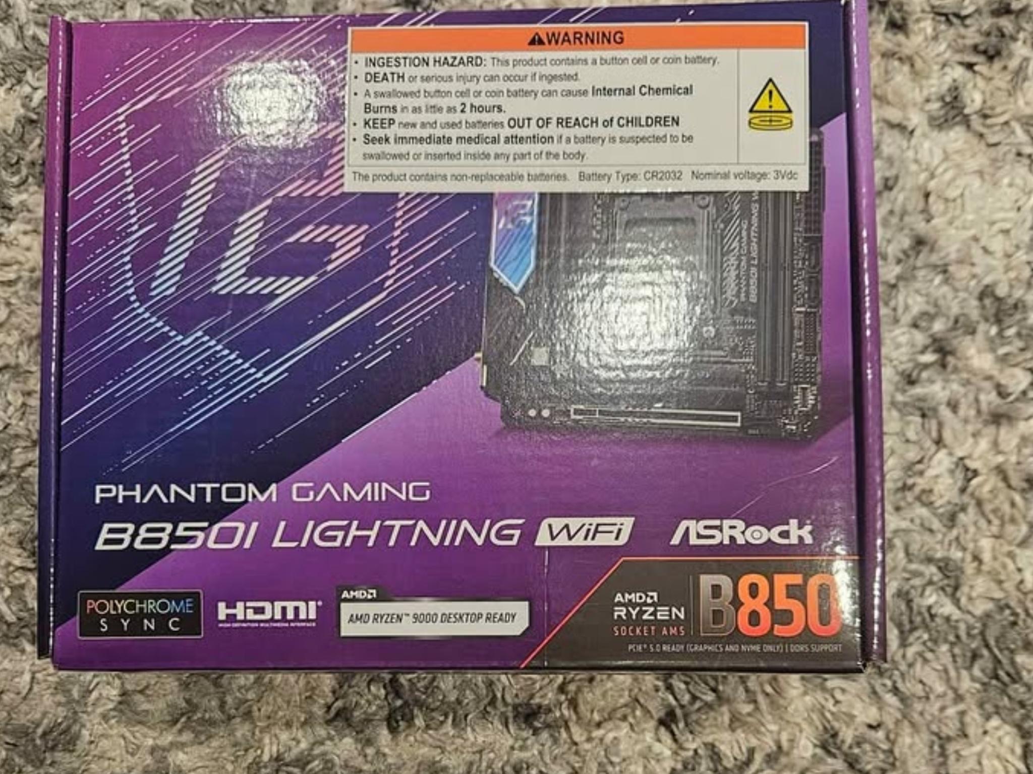 NEW Asrock B850i Lightning motherboard