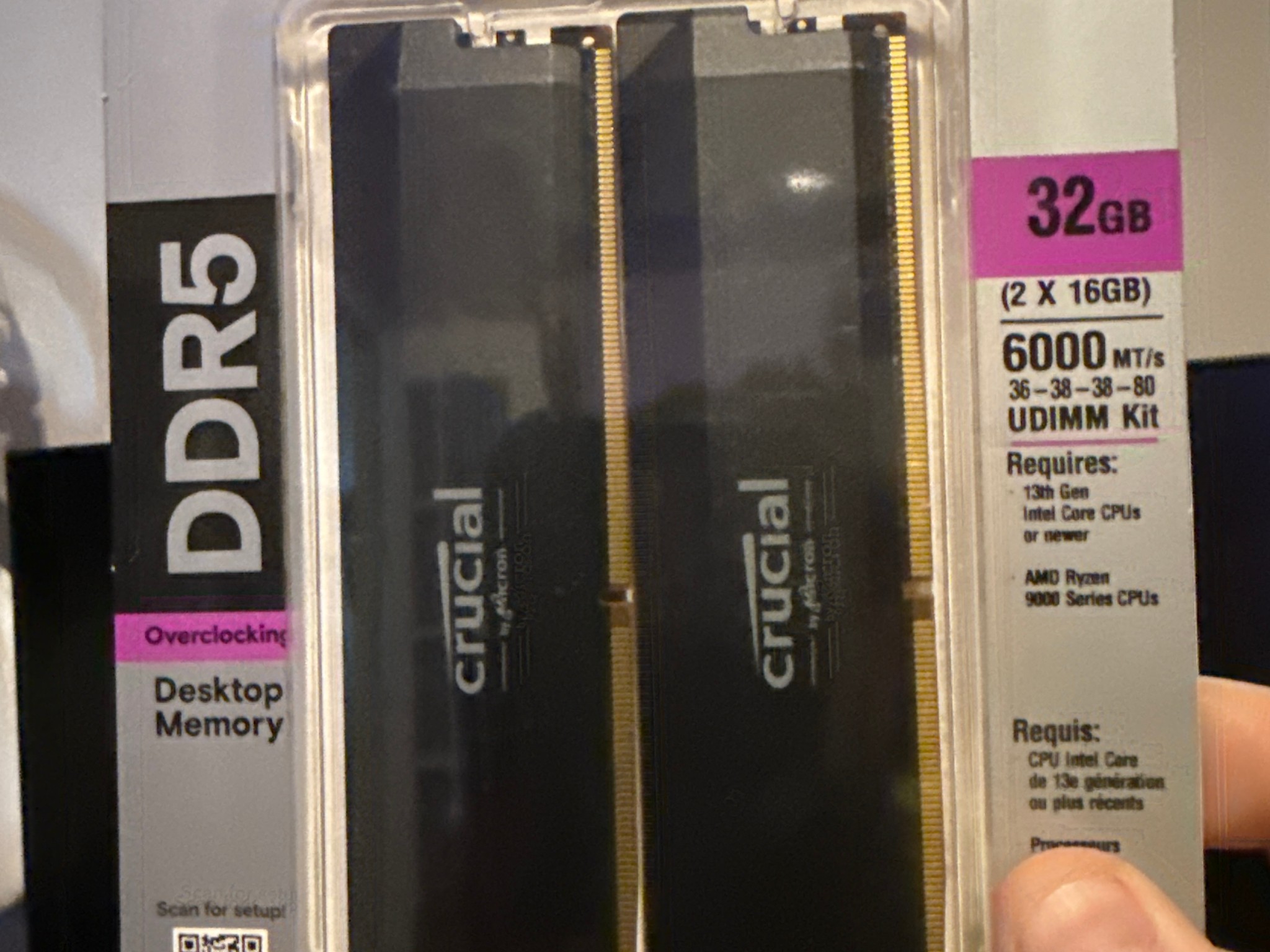 Crucial By Micron 32GB DDR5 Pro OC cl36 6000mt/s new in box