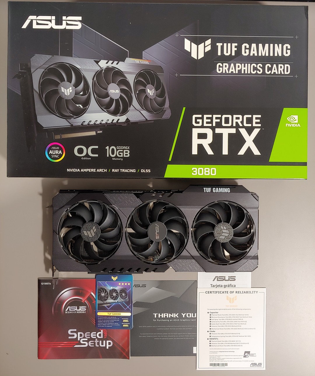 ASUS TUF Gaming RTX 3080 OC 10GB GDDR6X – Tested – Original Box | Jawa