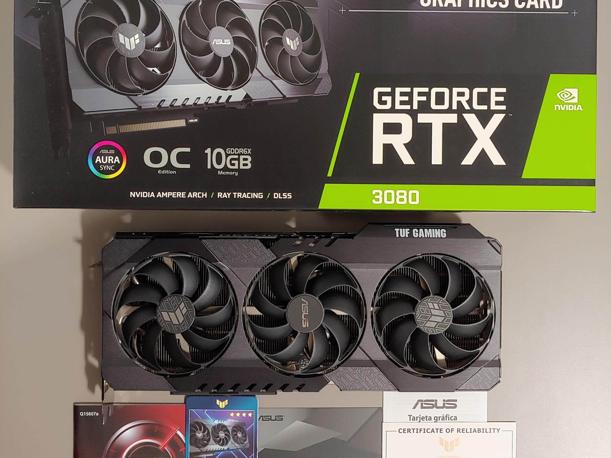 ASUS TUF Gaming RTX 3080 OC 10GB GDDR6X – Tested – Original Box