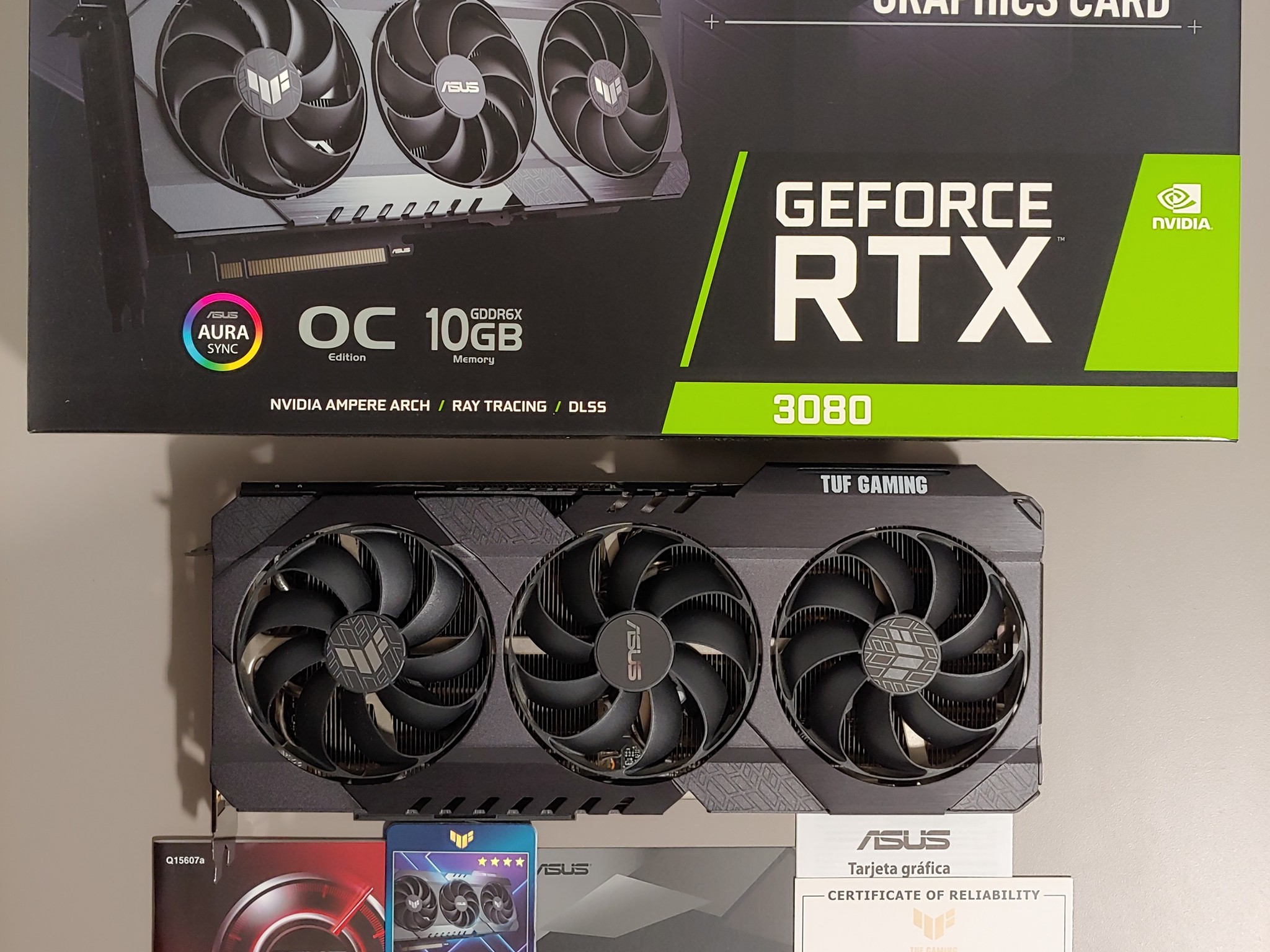 ASUS TUF Gaming RTX 3080 OC 10GB GDDR6X – Tested – Original Box