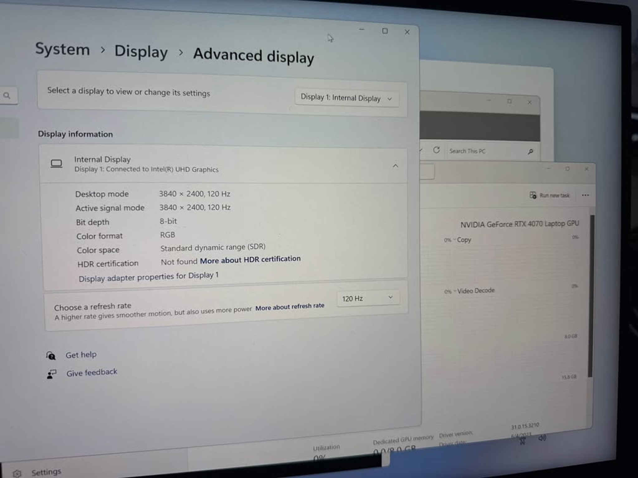 Razer Blade 16 4K/120Hz, Intel i9-13950HX CPU, 4070 GPU, 32GB RAM, 1TB storage
