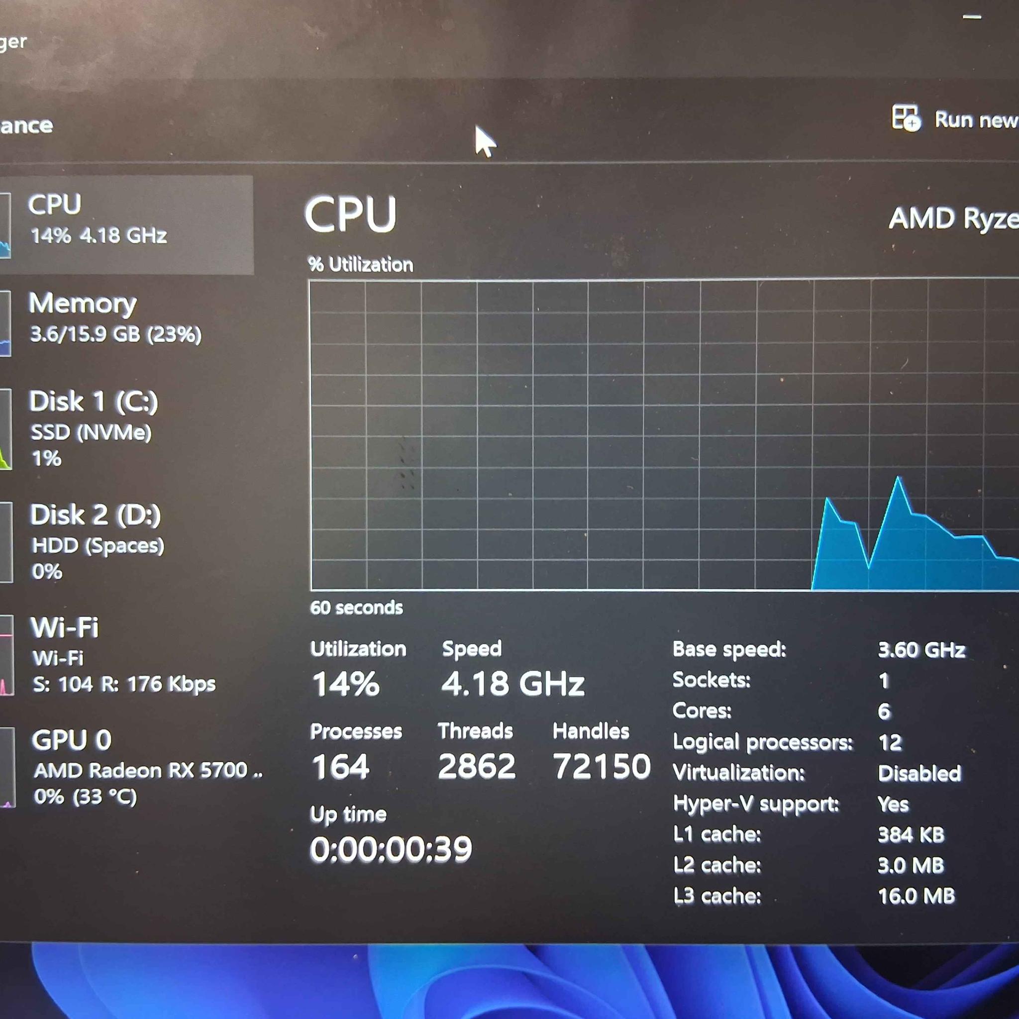 Custom Gaming PC - Ryzen 5 5500 16GB DDR4 / 2.5TB Storage / SAPPHIRE RX 5700 XT / WINDOWS 11 / WIFI