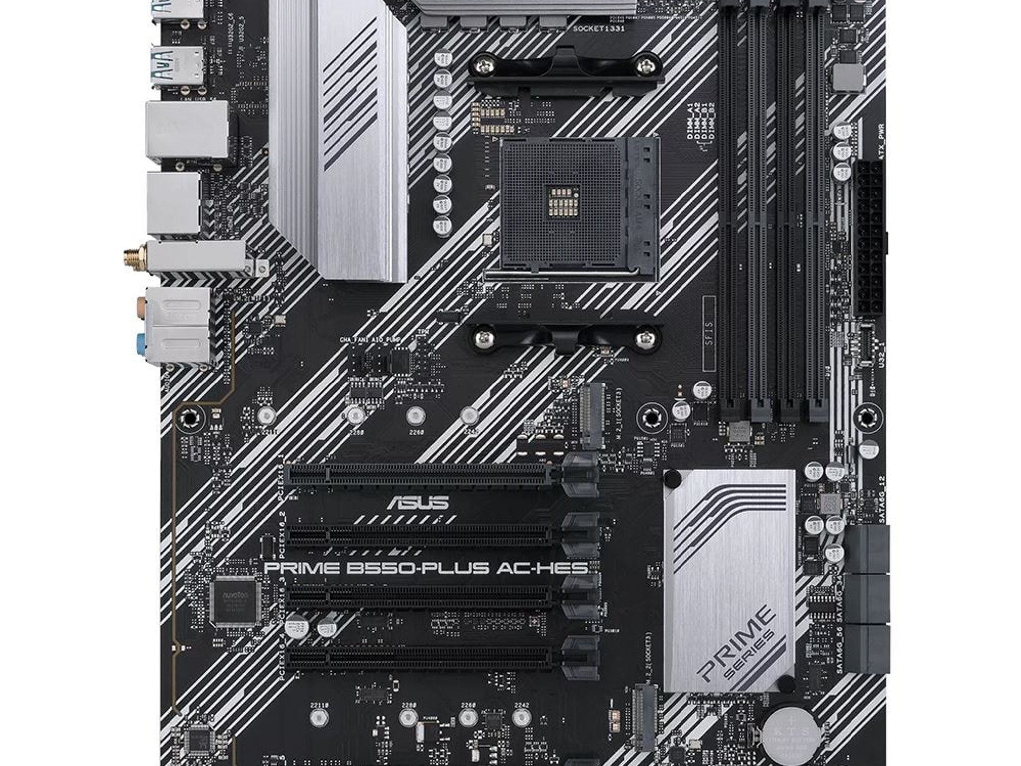 ASUS PRIME B550-PLUS AC AMD AM4 Socket B550 ATX M.2 Desktop Motherboard A