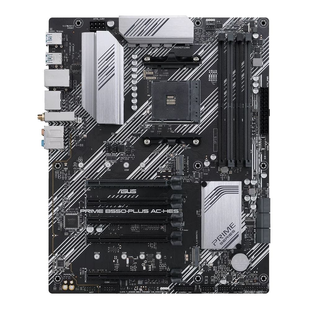 ASUS PRIME B550-PLUS AC AMD AM4 Socket B550 ATX M.2 Desktop Motherboard A