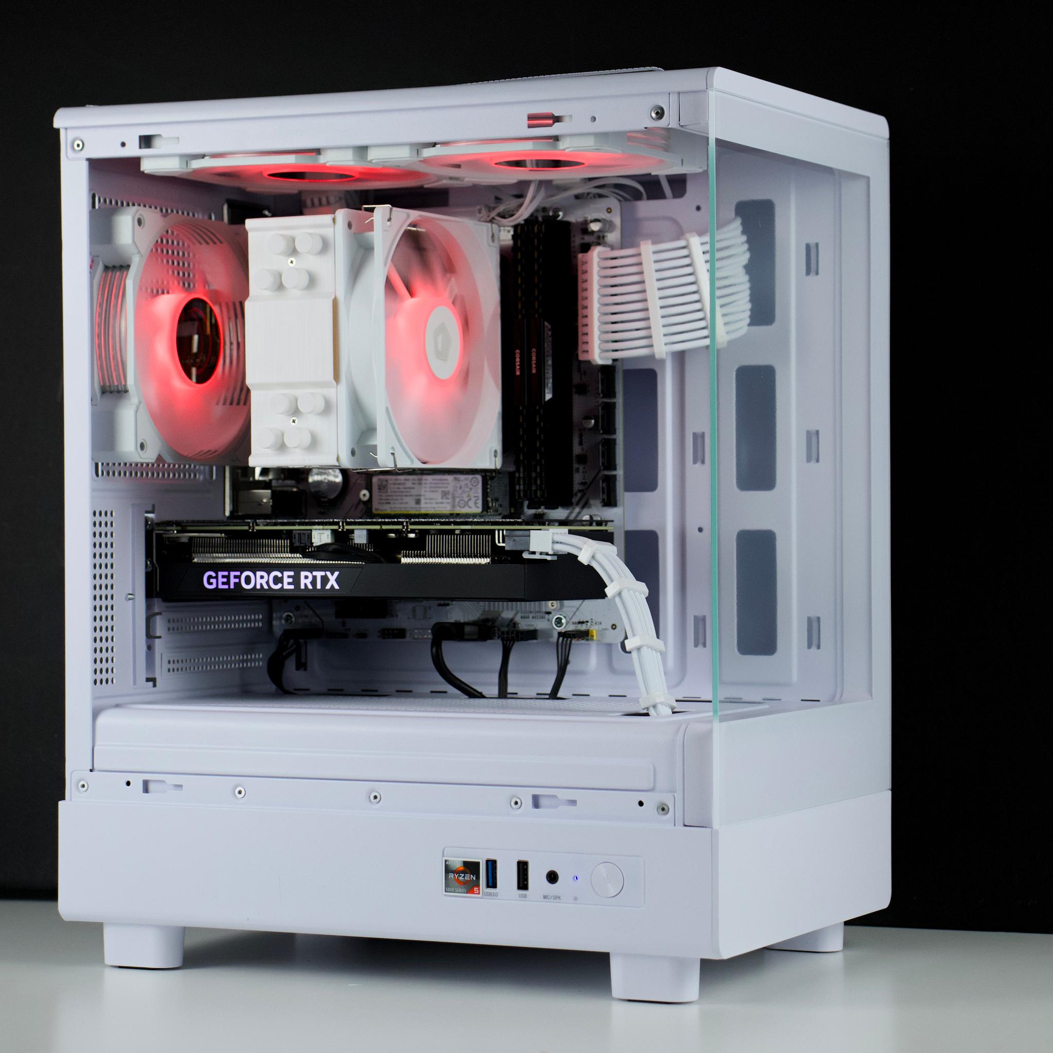🧊❄️🧊 White Gaming PC – RTX 4060 TI, Ryzen 5 5600X, 32GB RAM, 1TB SSD - WiFi, BlueTooth 🧊❄️🧊