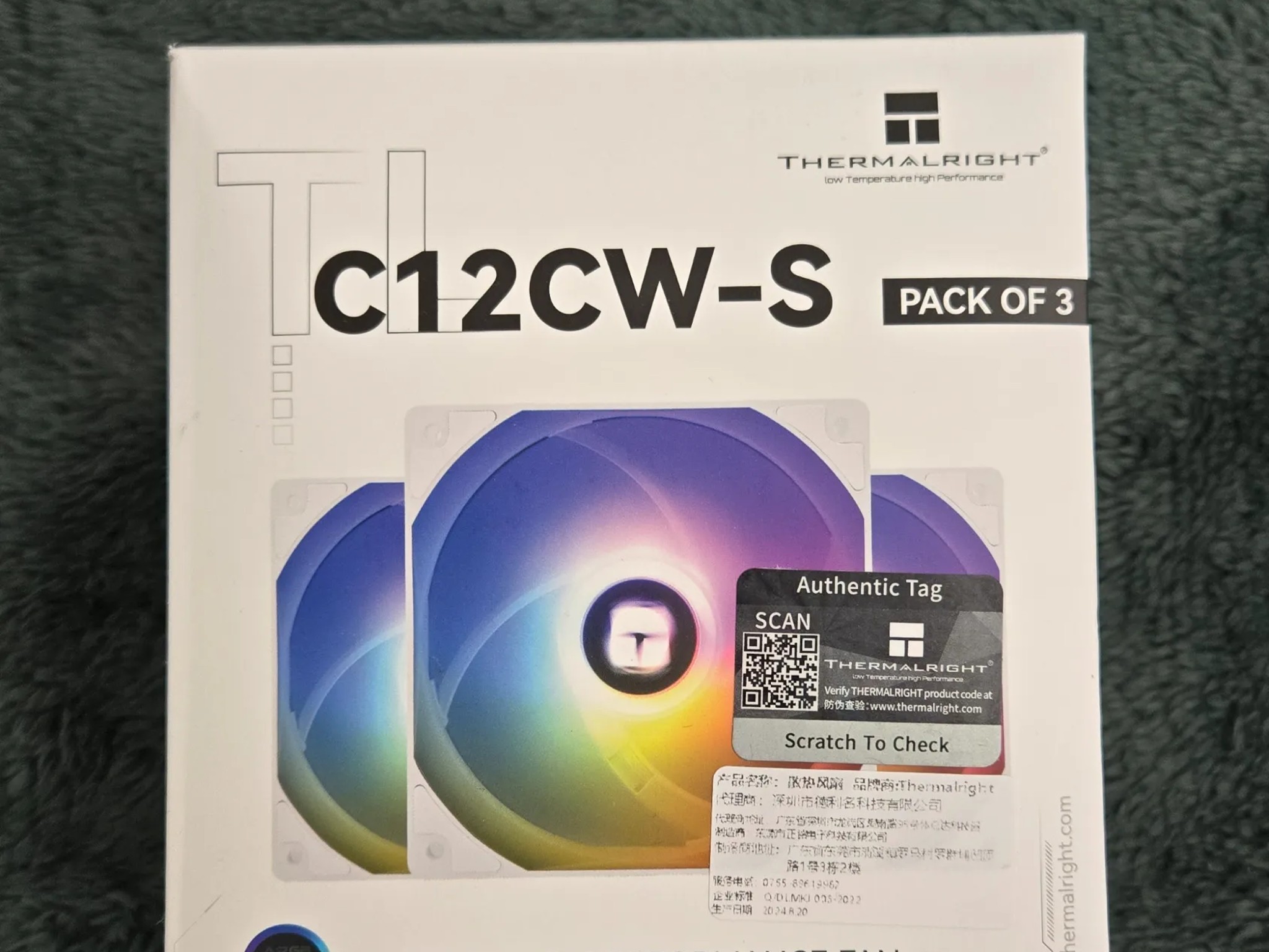 6X Thermalright ARGB Case Fans 3 White & 3 Black