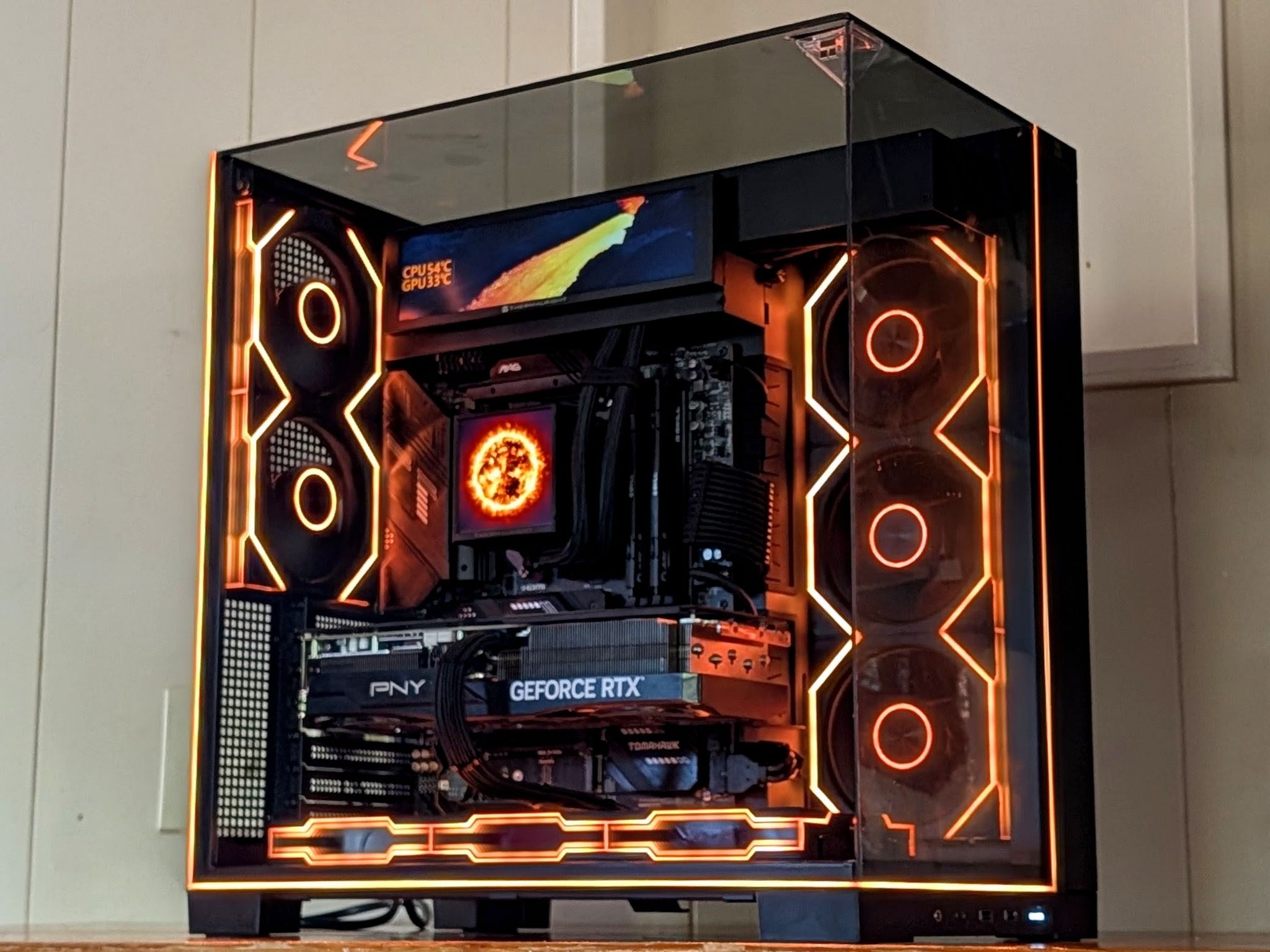 🔥 Fireball 🔥 Ryzen 9 7950X3D + RTX 5070 Ti | Premium 1440p Gaming & Creator PC | Dual LCD Displays