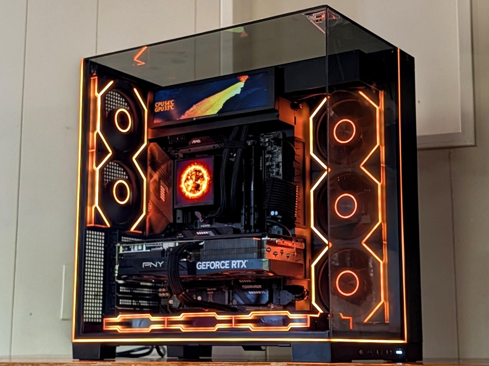 🔥 Fireball 🔥 Ryzen 9 7950X3D + RTX 5070 Ti | Premium 1440p Gaming & Creator PC | Dual LCD Displays