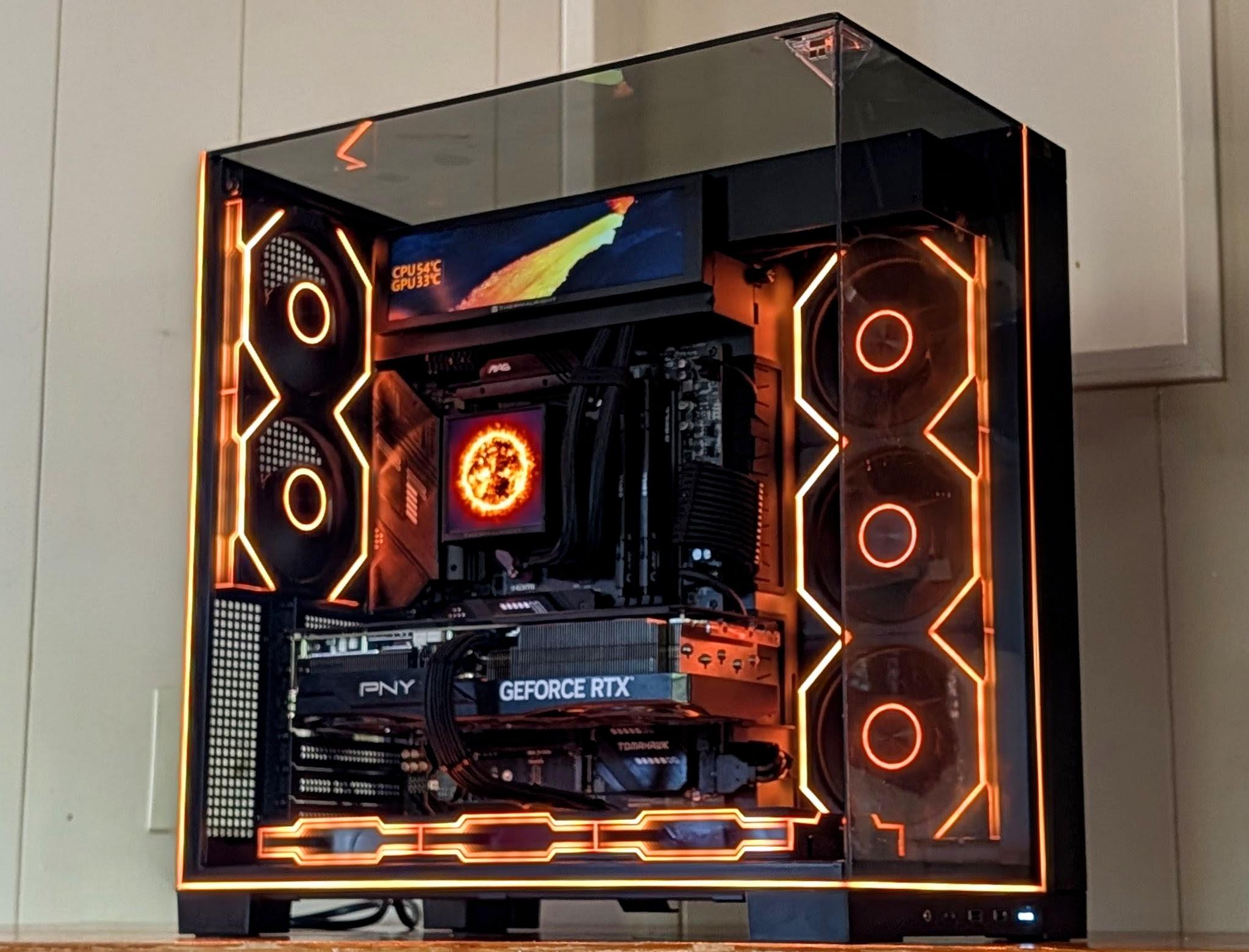 🔥 Fireball 🔥 Ryzen 9 7950X3D + RTX 5070 Ti | Premium 1440p Gaming & Creator PC | Dual LCD Displays
