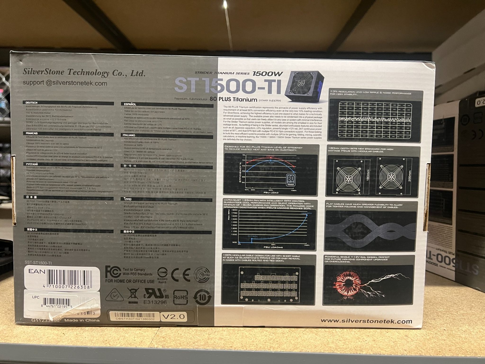 SilverStone ST1500 1500W 80 Plus Titanium Modular ATX Power Supply