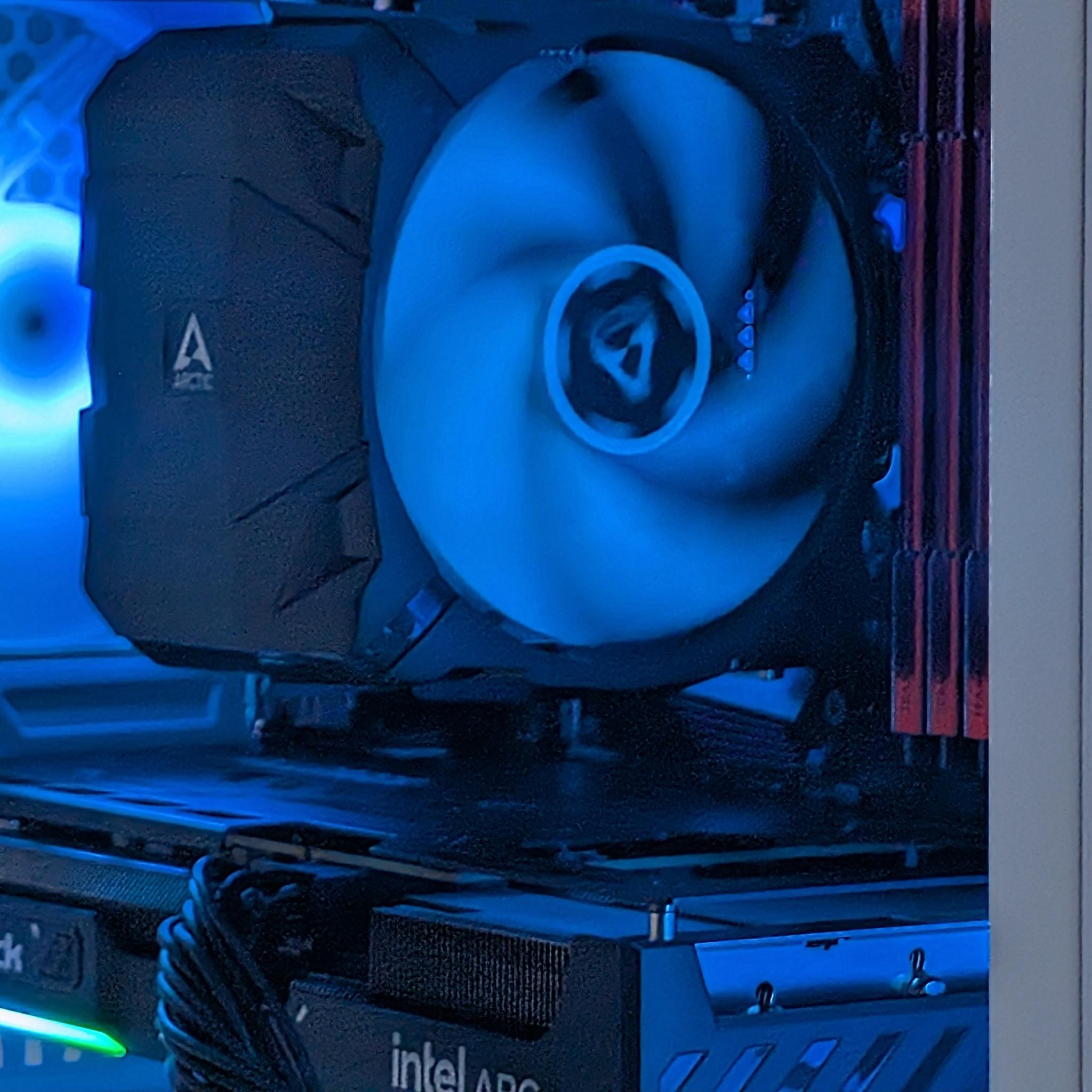 White Budget Gaming PC | Intel i3-12100F | Arc B570 10GB | 32GB RAM | 1TB NVMe SSD | RGB