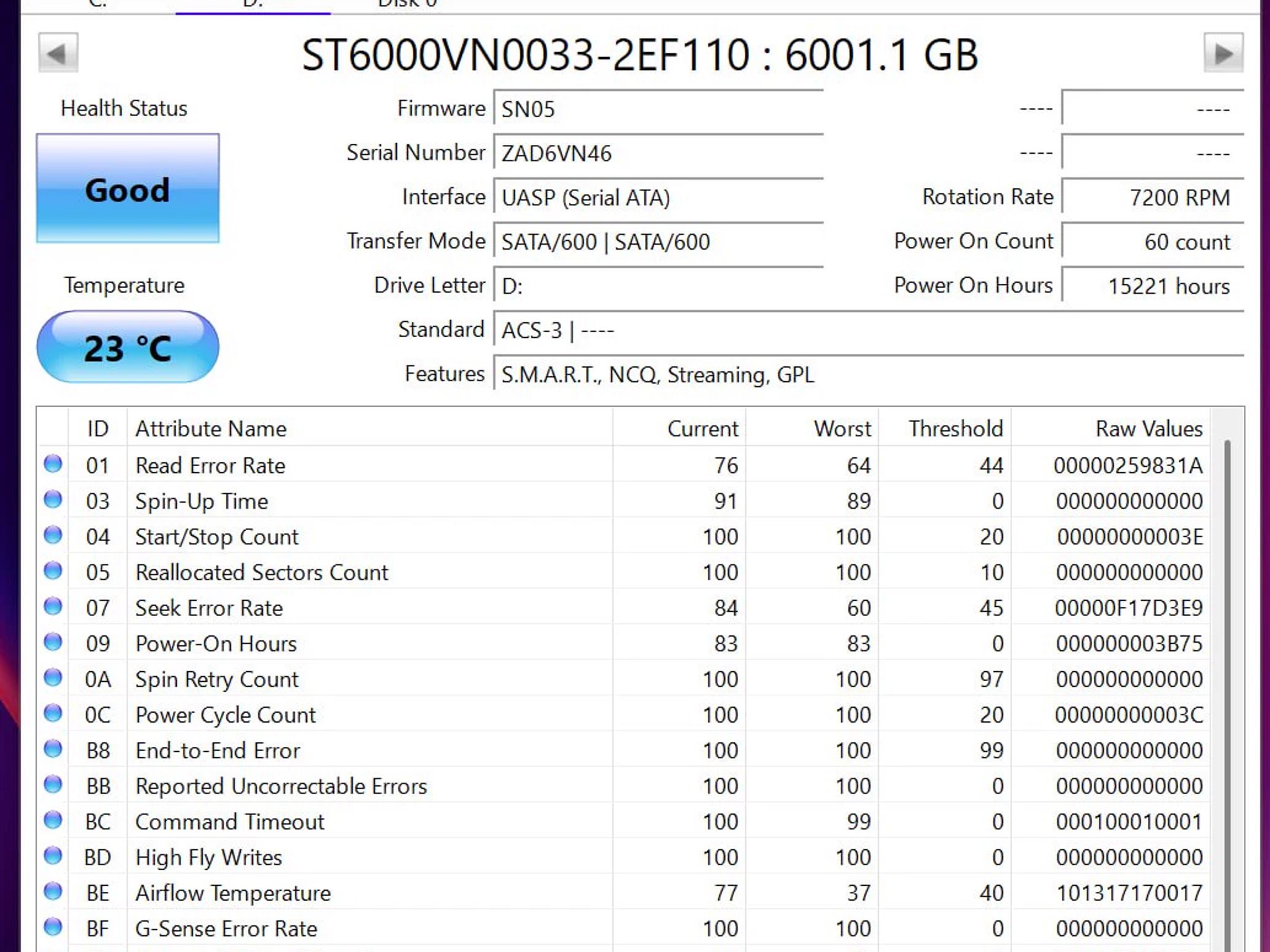 Seagate IronWolf NAS 6TB HDDs - SMART Good