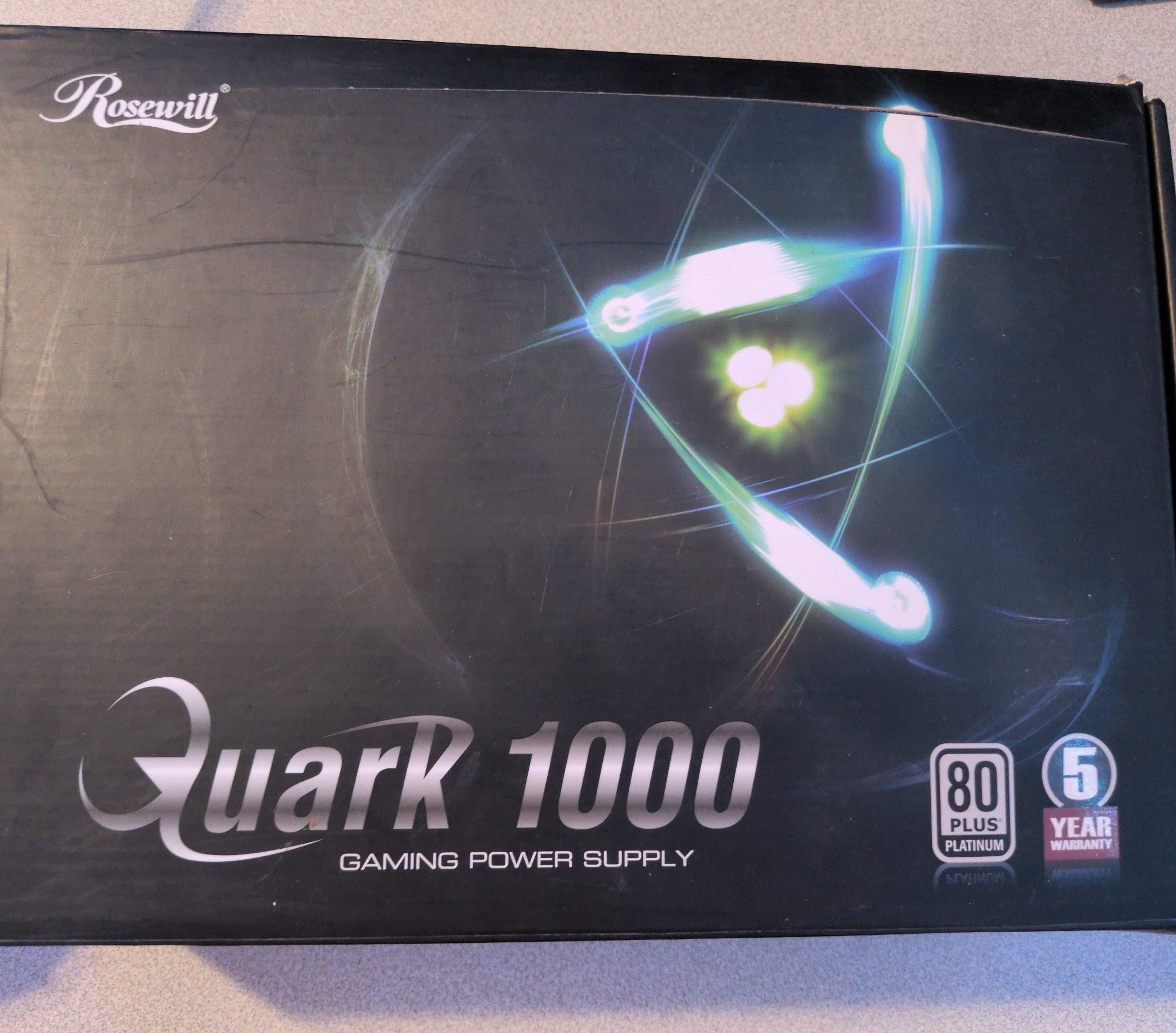 Rosewill Quark 1000W Platinum Modular PSU - Tested Working - Unit 2