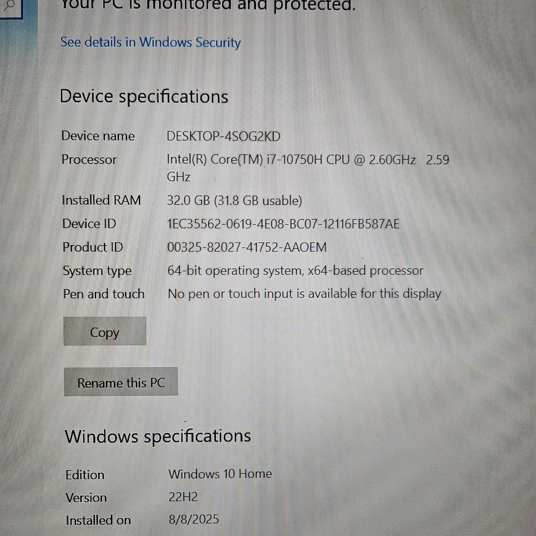 MSI GE66 Raider 15.6" 240Hz i7-10750H 32GB RAM 1TB SSD RTX 3070 Laptop