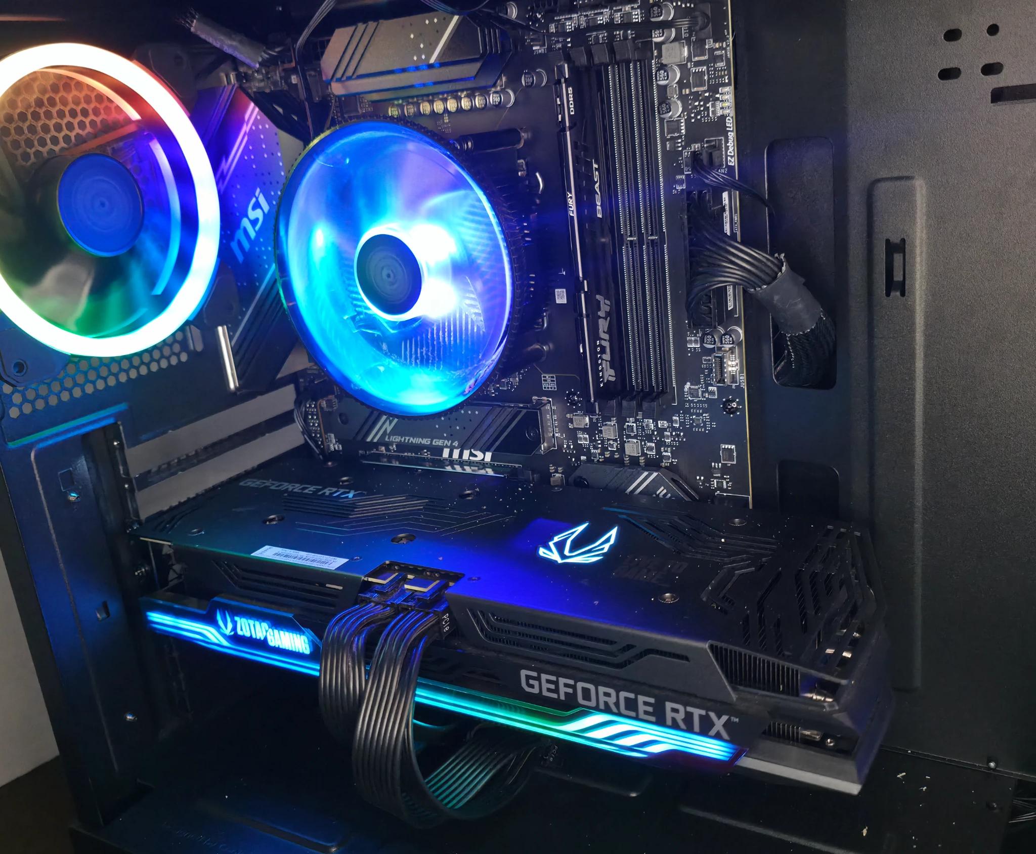 Custom Mid Range Gaming PC, AM5, DDR5, Black