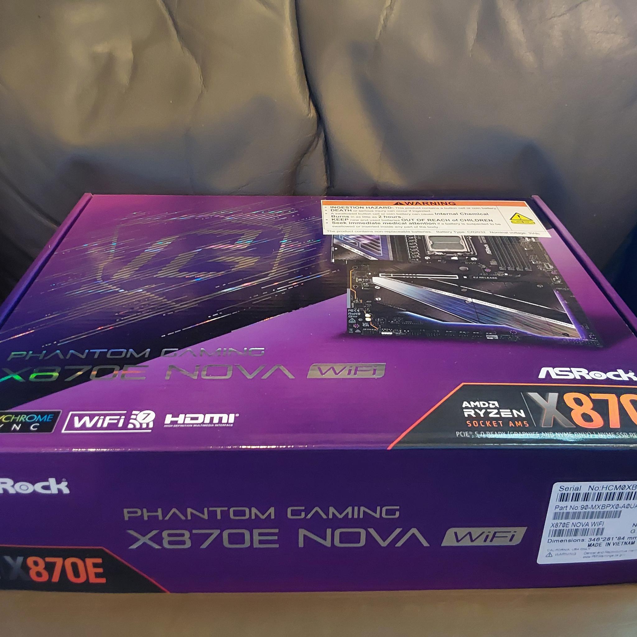 ASRock X870E NOVA WIFI AMD AM5 X870E ATX Motherboard  (NEW & UNUSED!)