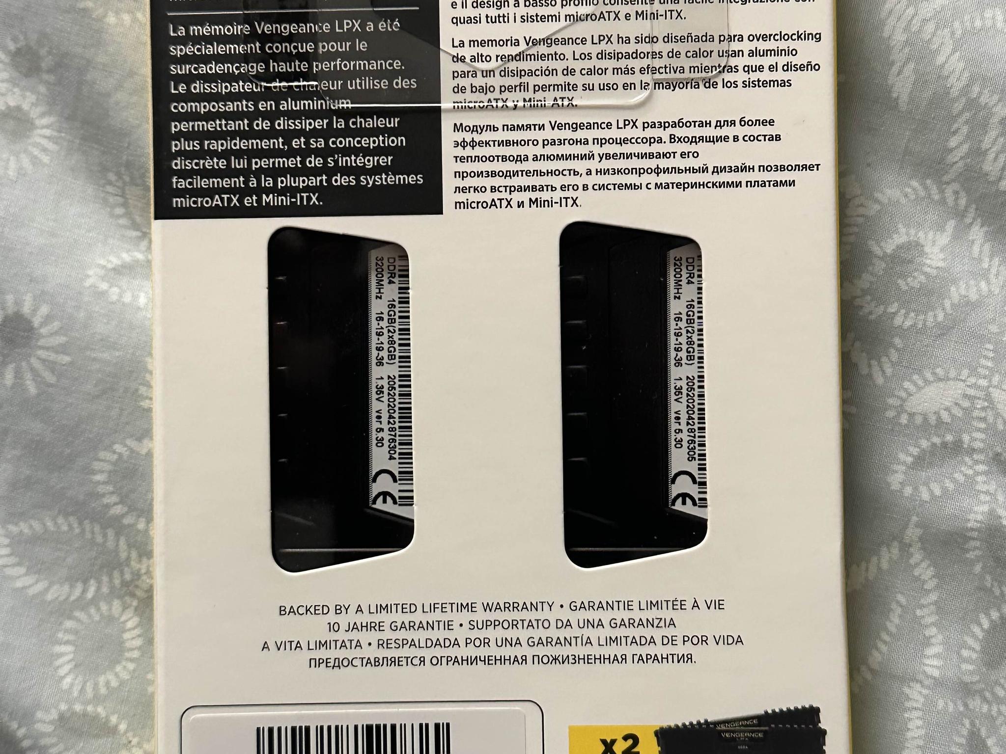 Corsair Vengeance DDR4 2x8 GB 3200 MHz CL16 RAM
