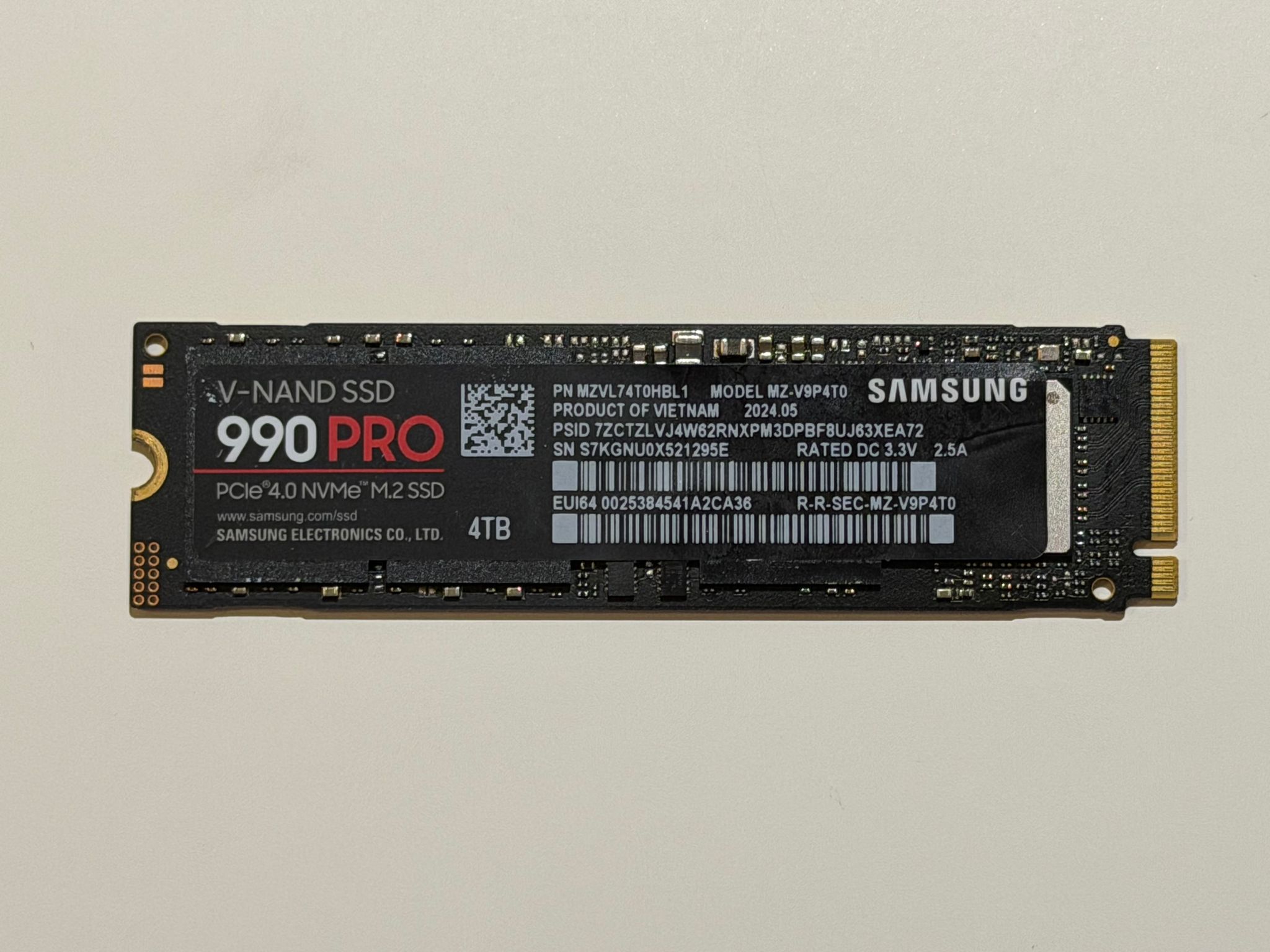 Samsung 990 Pro 4TB NVMe SSD Storage / Hard Drive