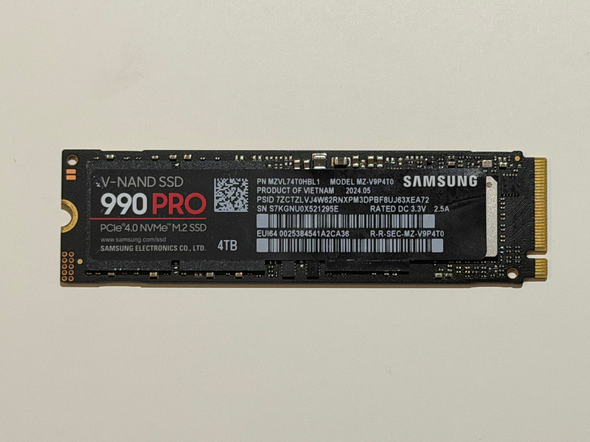 Samsung 990 Pro 4TB NVMe SSD Storage / Hard Drive