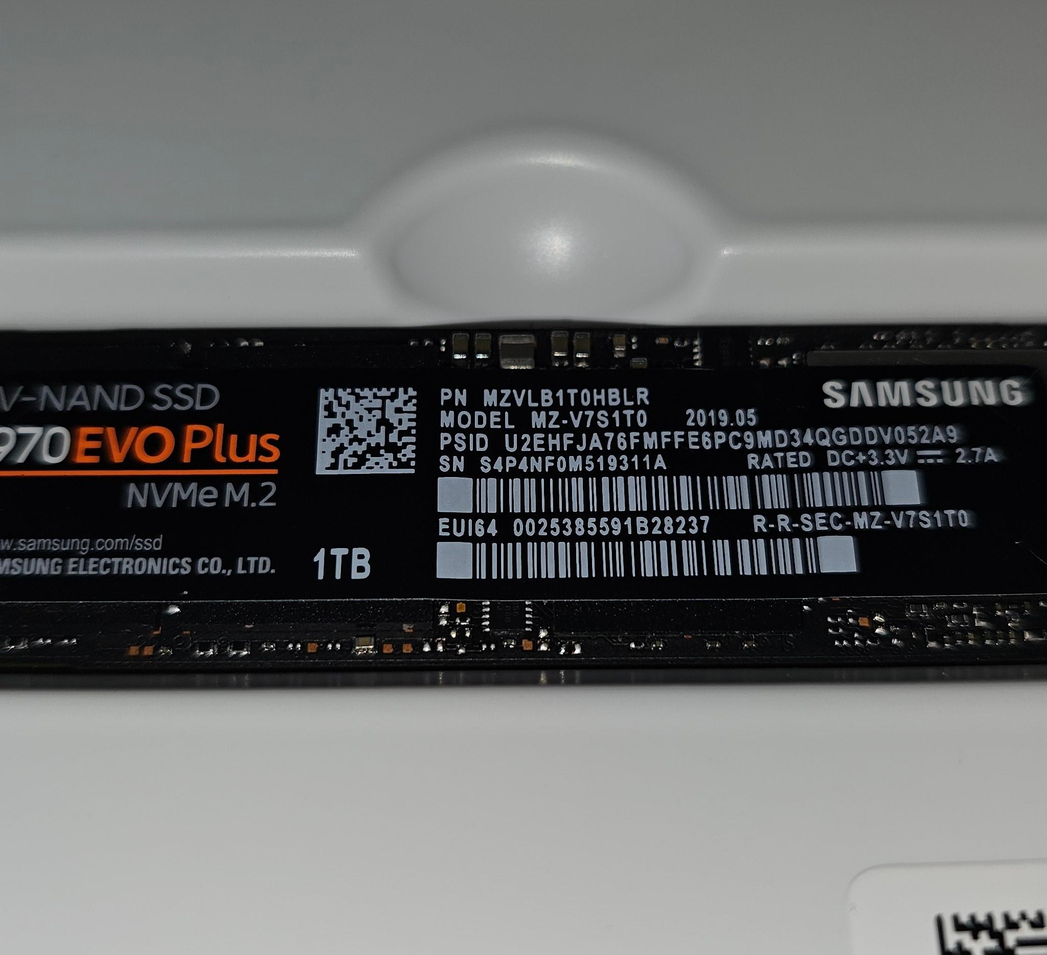 Samsung 970 EVO Plus 1TB PCIE 3.0x4 M.2 2280 NVMe 1.3 SSD