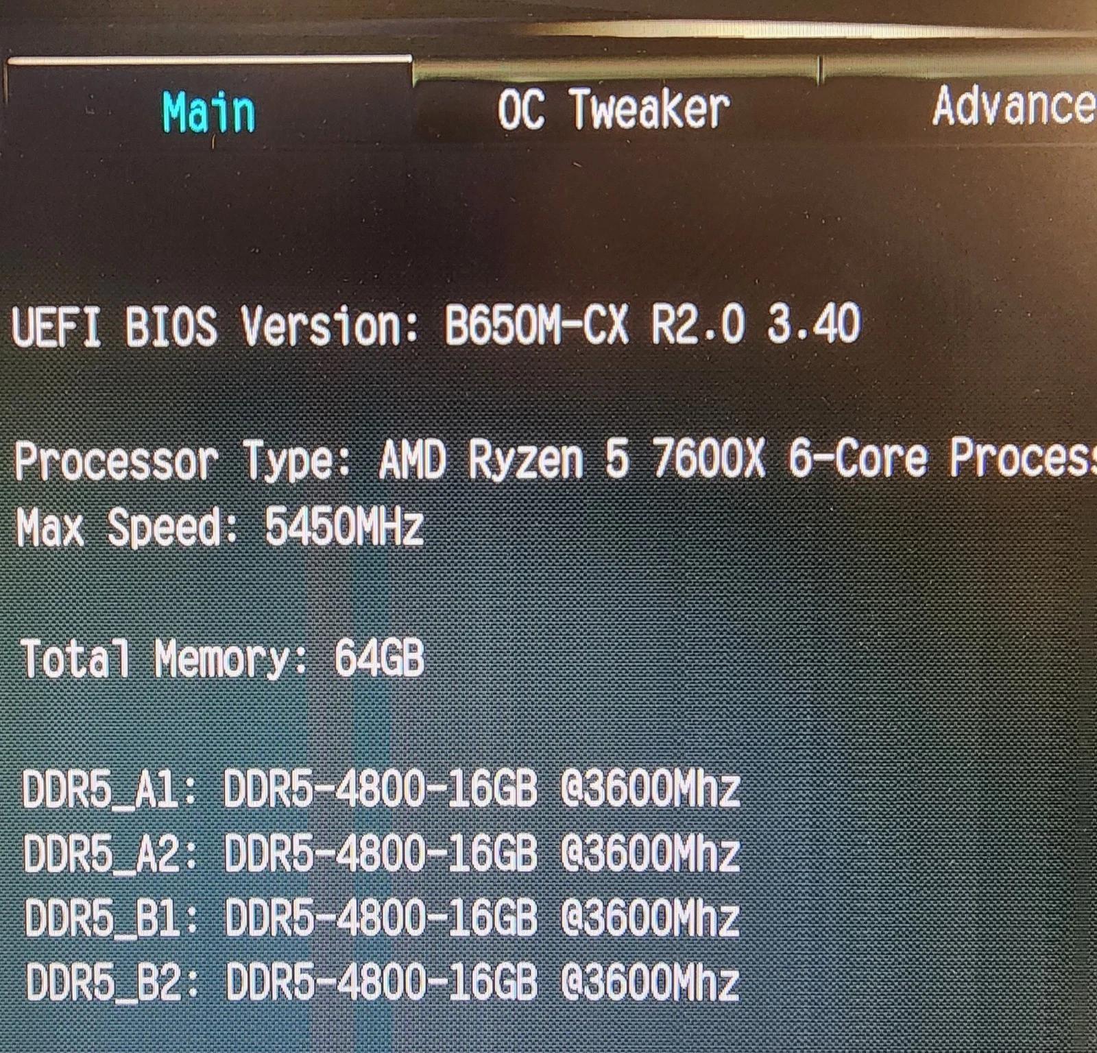 ASRock B650M-CX REV 2.0 WIFI AM5 DDR5 MATX Motherboard