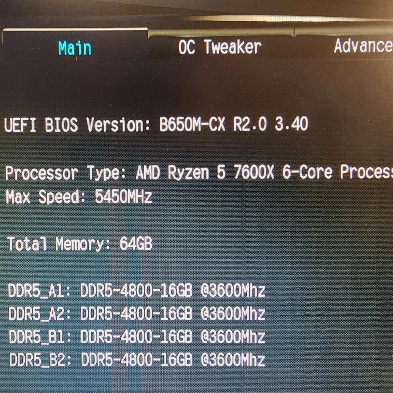 ASRock B650M-CX REV 2.0 WIFI AM5 DDR5 MATX Motherboard