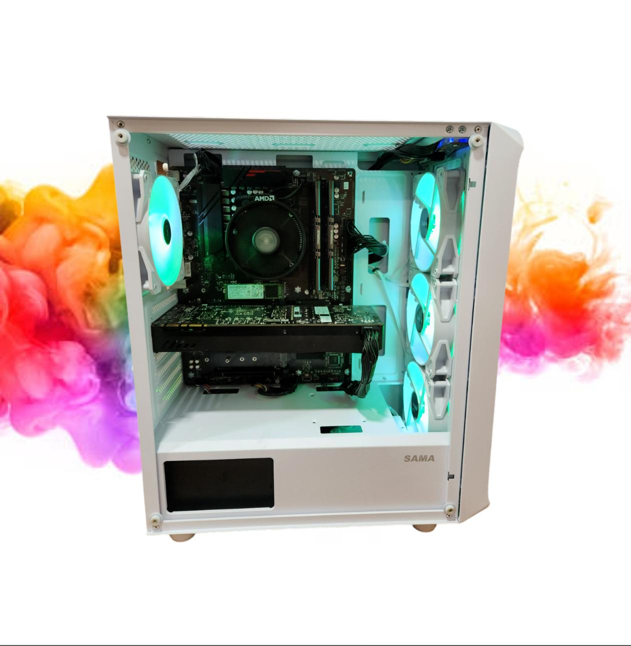 ON SALE: GTX 1080 8GB + Ryzen 5 2600x + 512GB SSD + 16GB RAM + 4 RGB Fans ( White RGB Gaming PC )