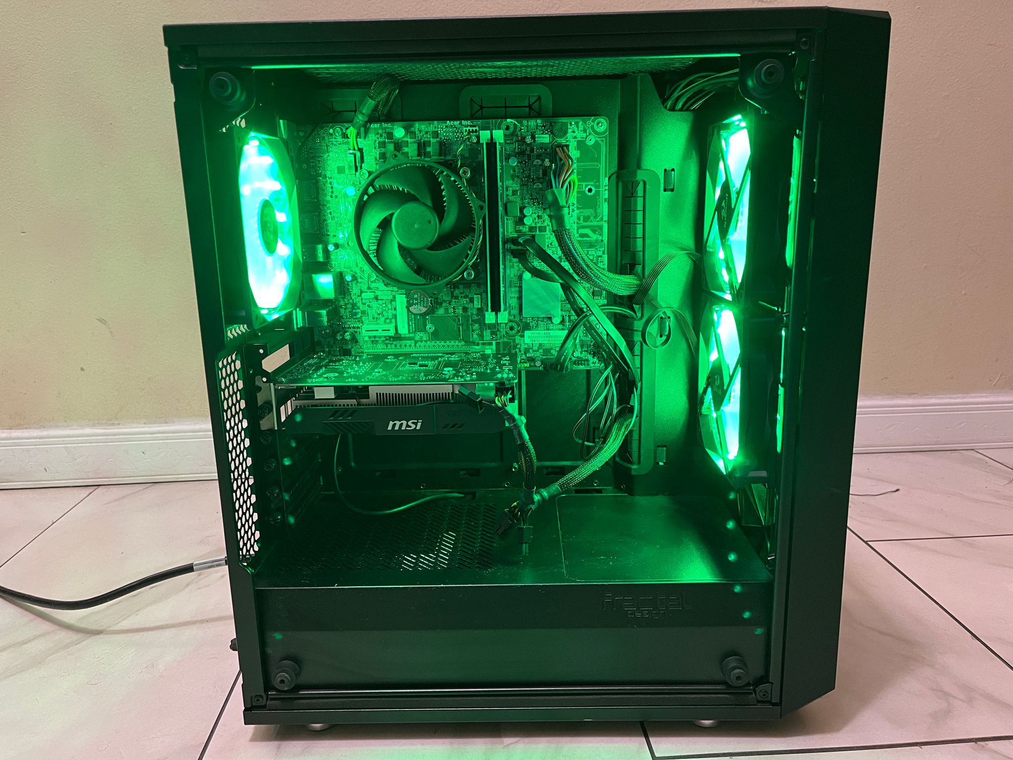 🔥🖥️ Budget Gaming PC – RGB Case, Intel i5-6500, NVIDIA GTX 1650 4GB, 1TB Storage & 16 GB RAM🔵🔥