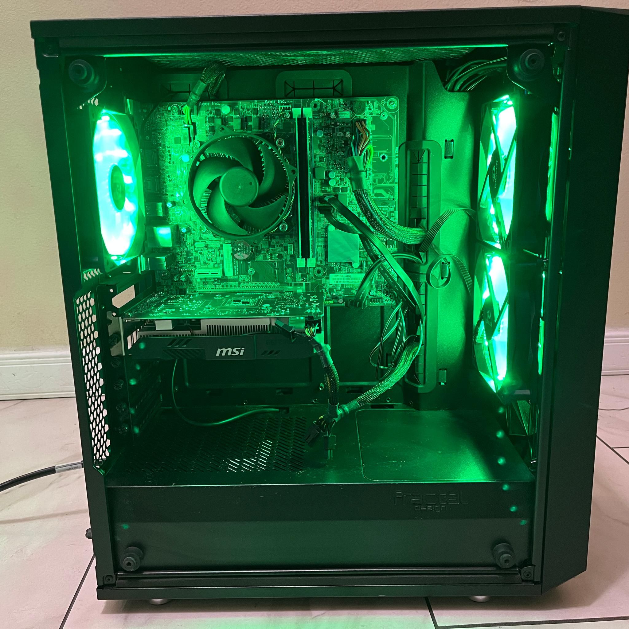 🔥🖥️ Budget Gaming PC – RGB Case, Intel i5-6500, NVIDIA GTX 1650 4GB, 1TB Storage & 16 GB RAM🔵🔥