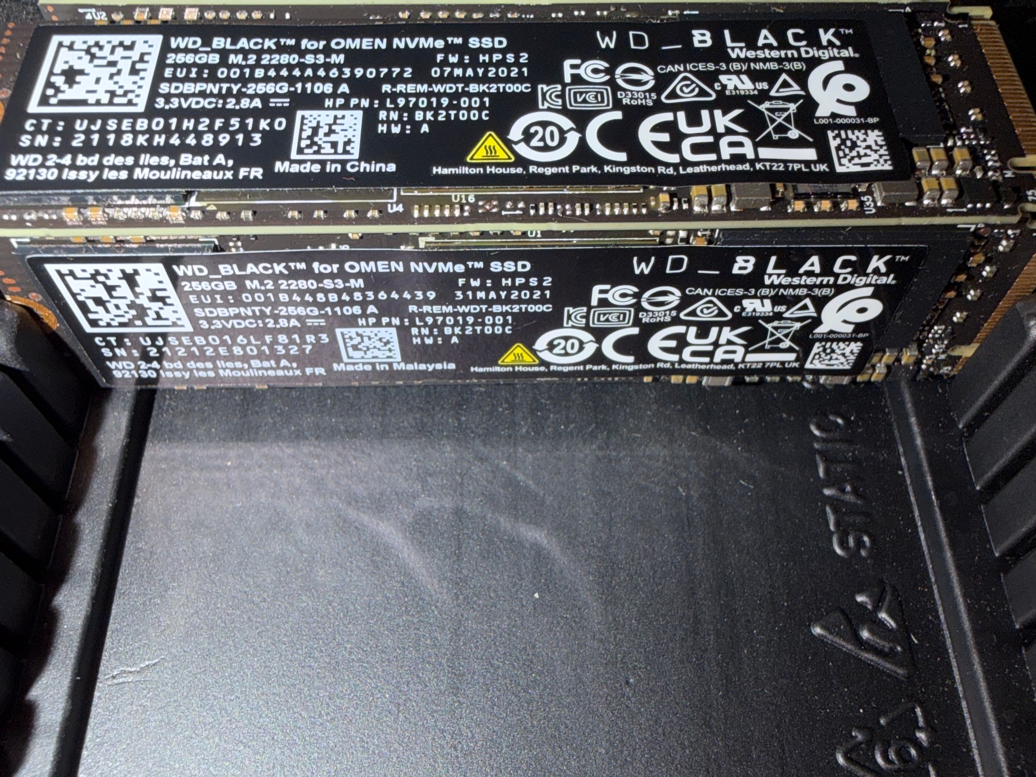 New Tested WD Black NVME M.2 2280 256GB SSD