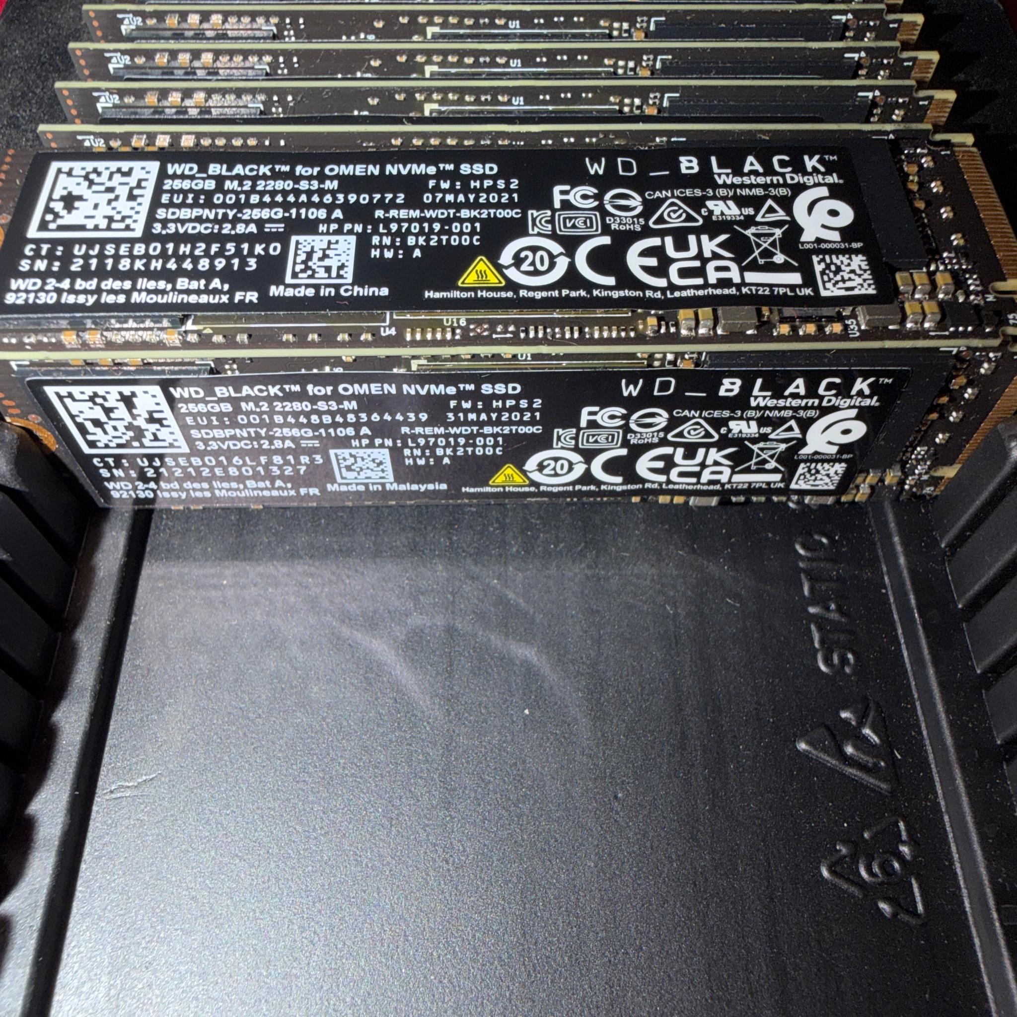 New Tested WD Black NVME M.2 2280 256GB SSD