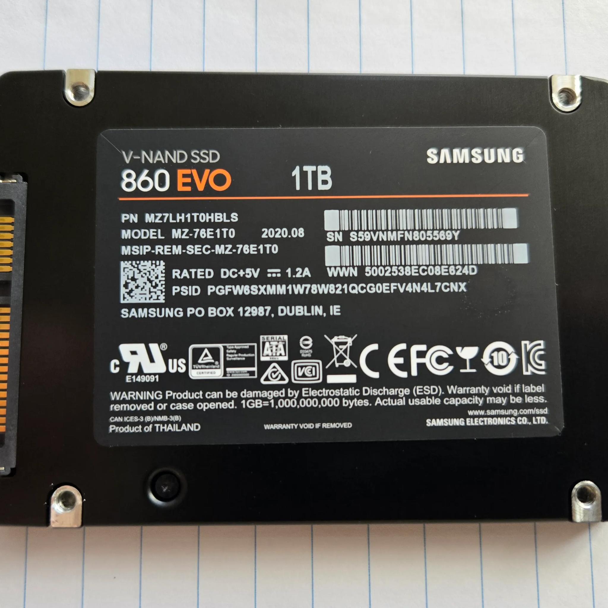 Samsung 860 Evo (1 TB, 2.5 inch, SSD)