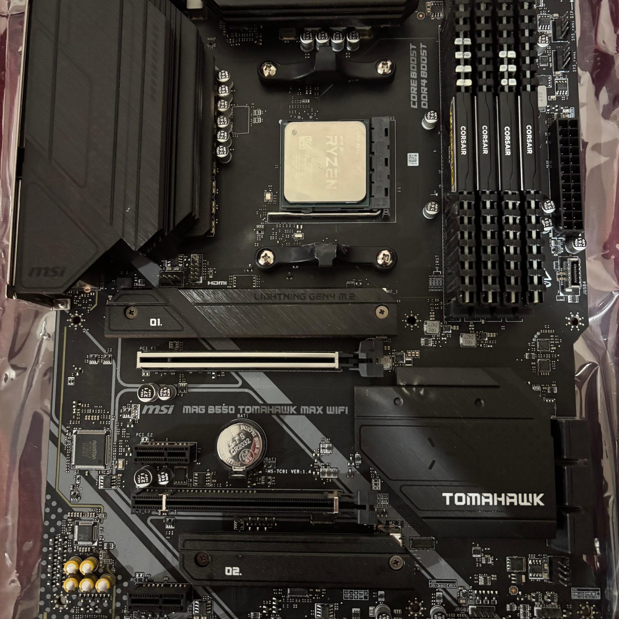 Ryzen 5 5600X + MSI B550 Tomahawk Max WiFi + 32GB Corsair DDR4-3600 Combo (Tested)