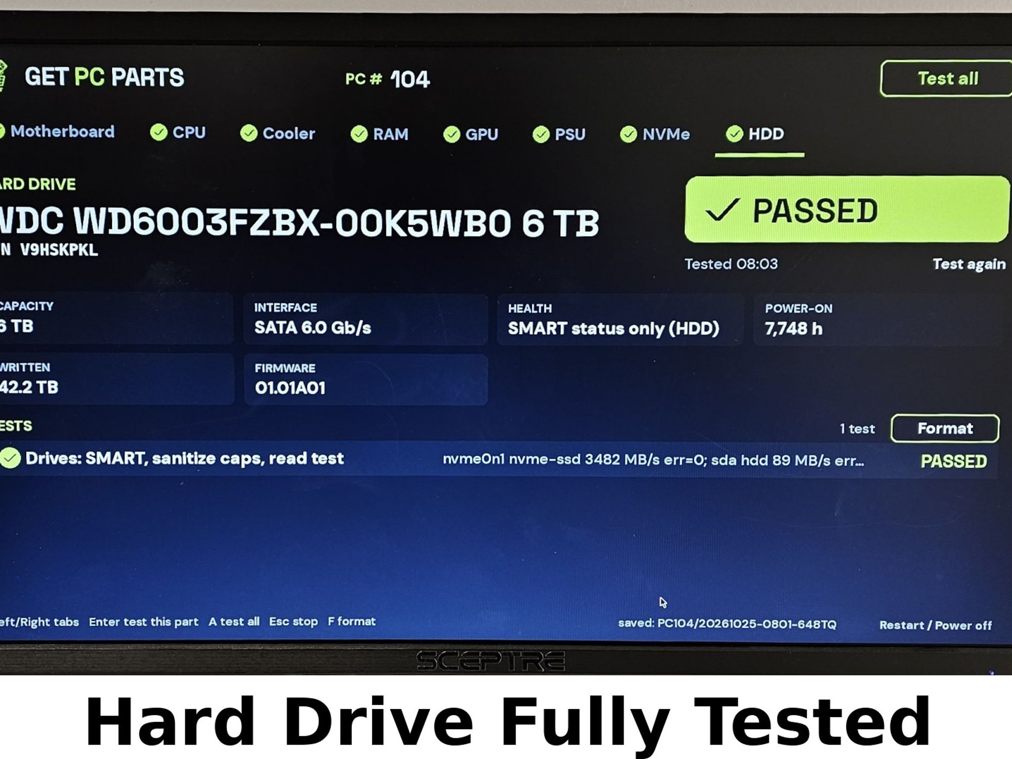 6TB 3.5" Hard Drive WD Black WD6003FZBX