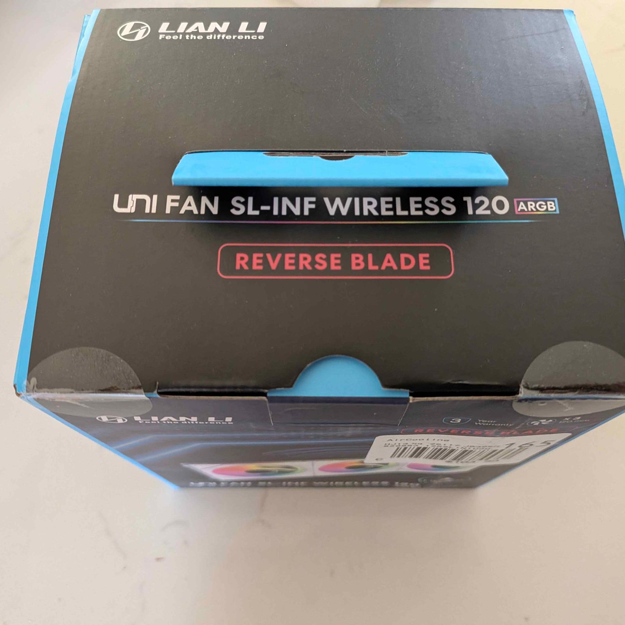 NEW SEALED Lian Li UNI FAN SL-Infinity Wireless 120 Reverse Blade (3 Pack)