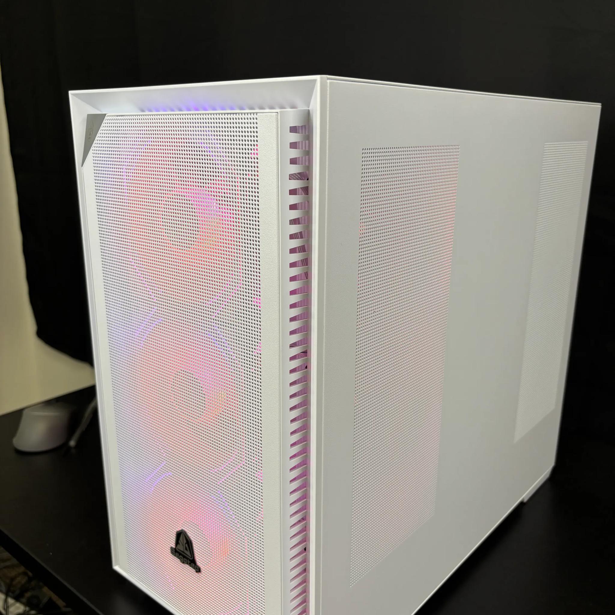 Monkape White Edition | i5-12400F | RTX 4060 White | 16GB DDR5 | 512GB NVMe | RGB Gaming Desktop