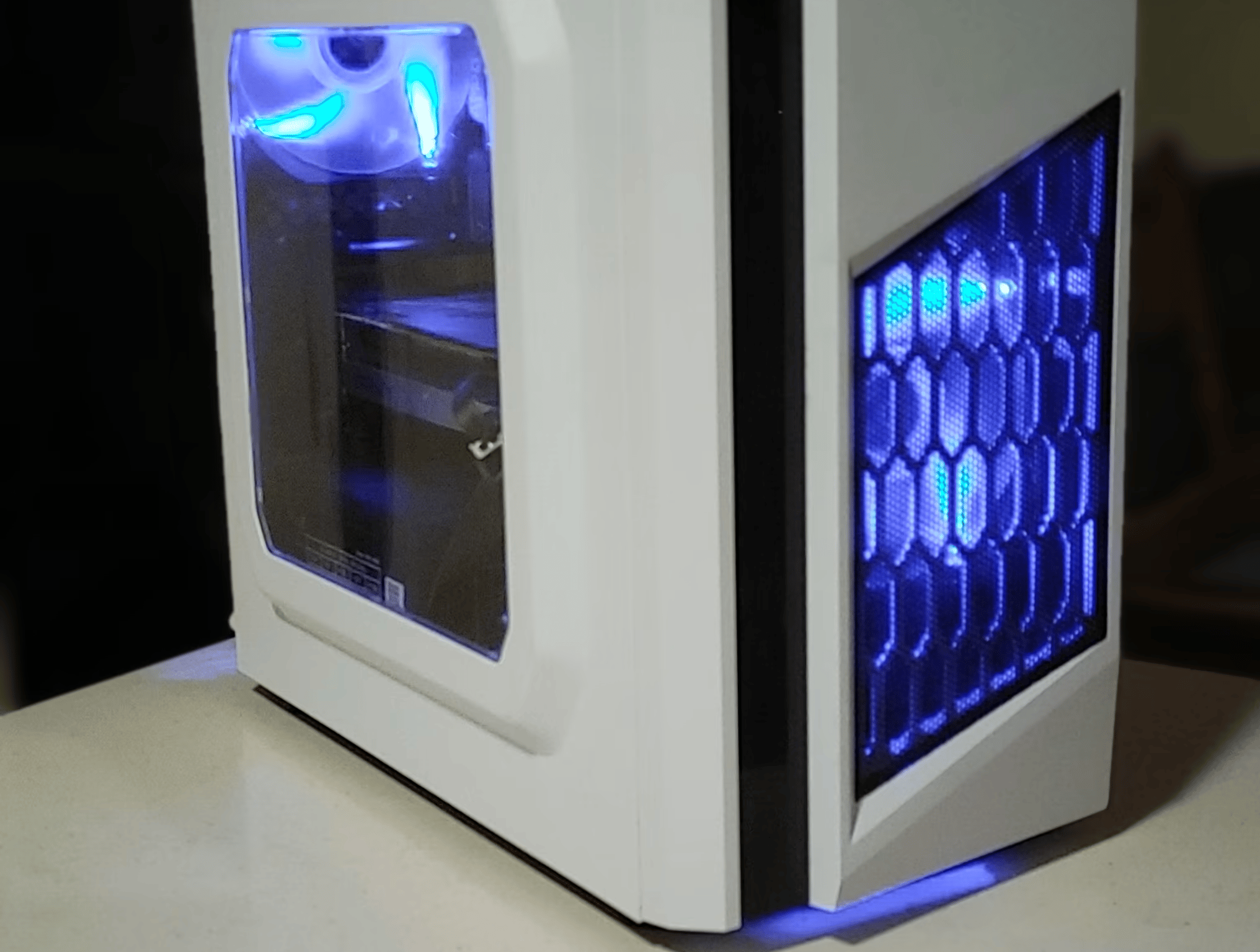 Sleek White Gaming PC