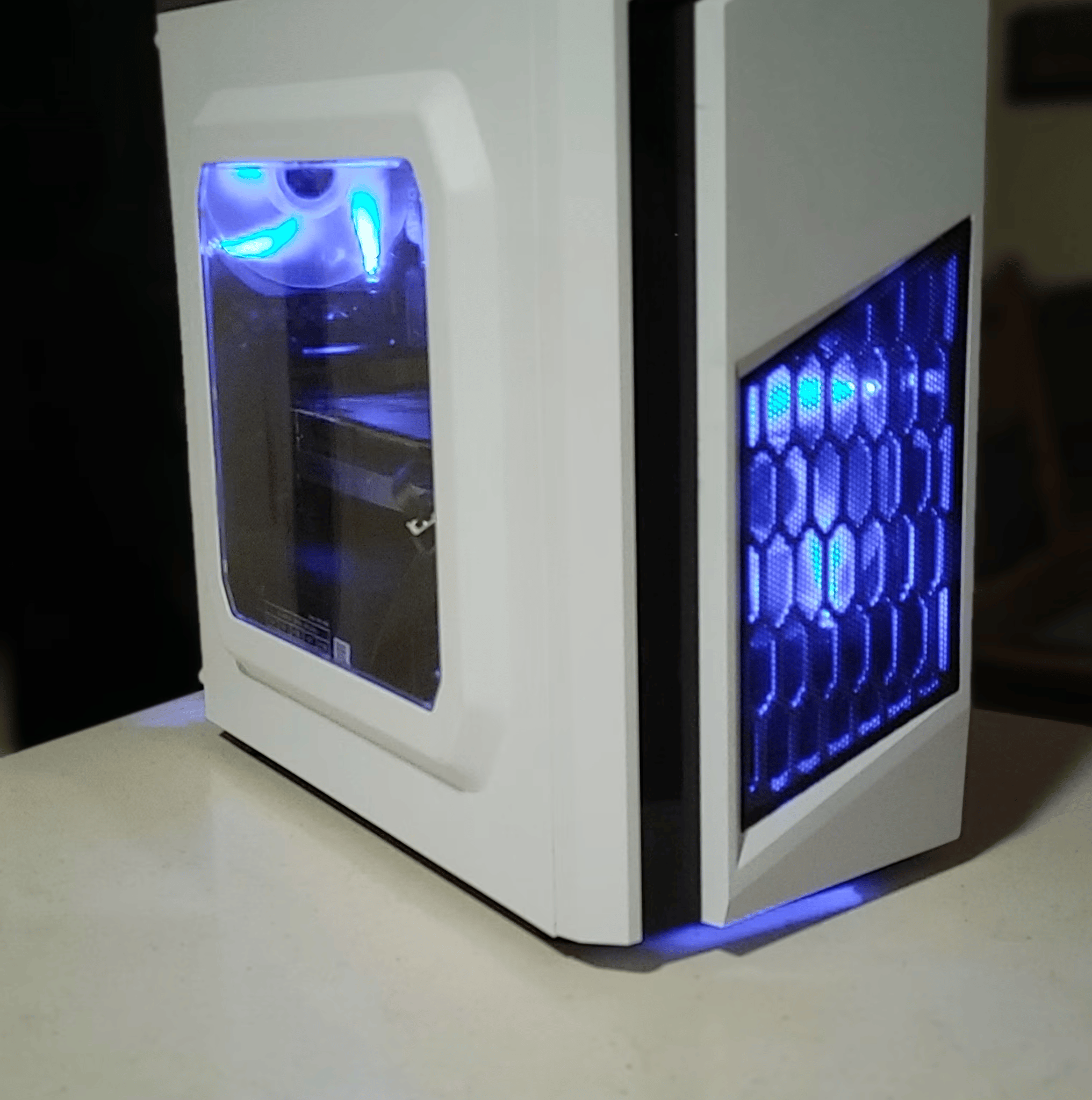 Sleek White Gaming PC