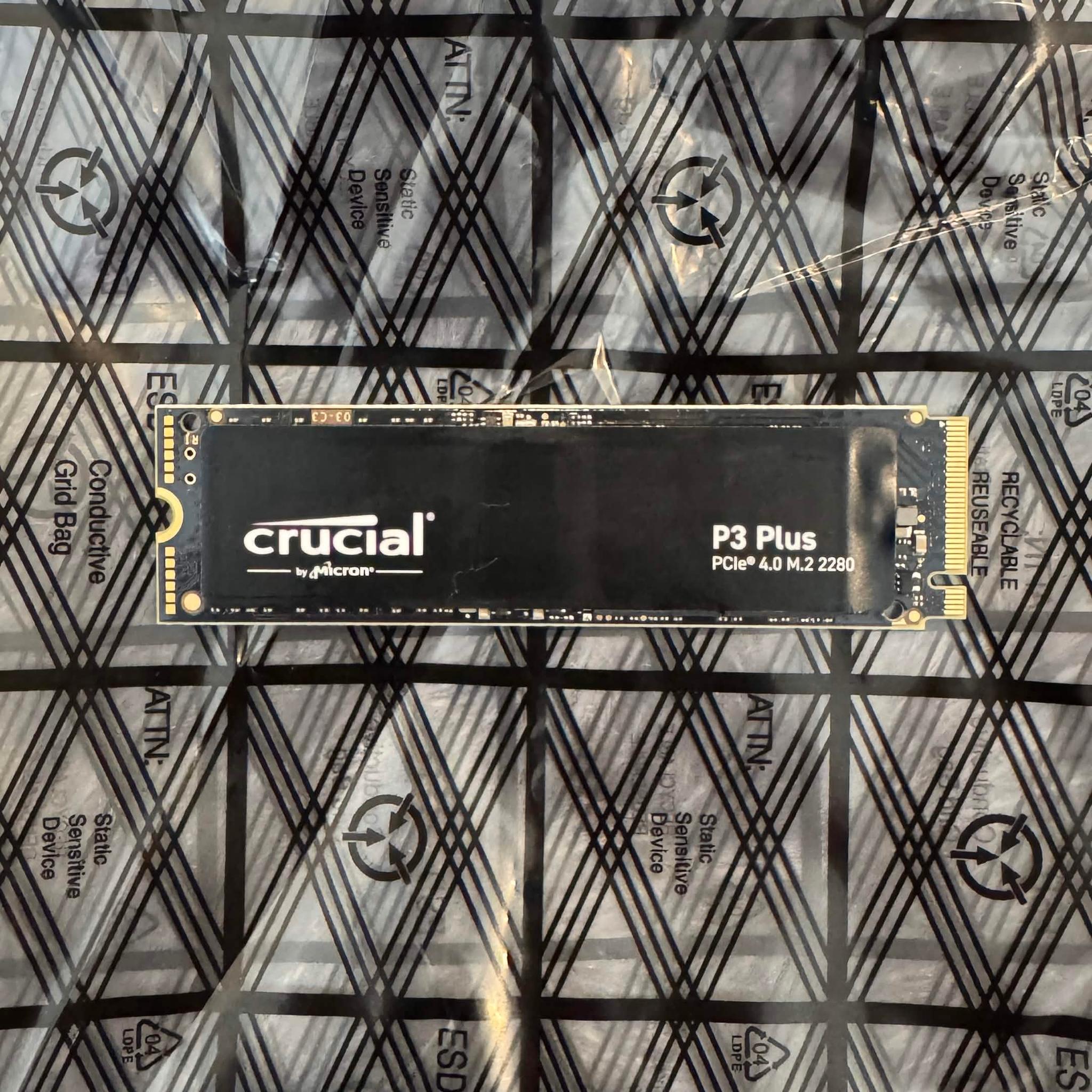Crucial P3 Plus 4TB M.2 2280 NVMe PCIe Gen4 x4 SSD 100% Health