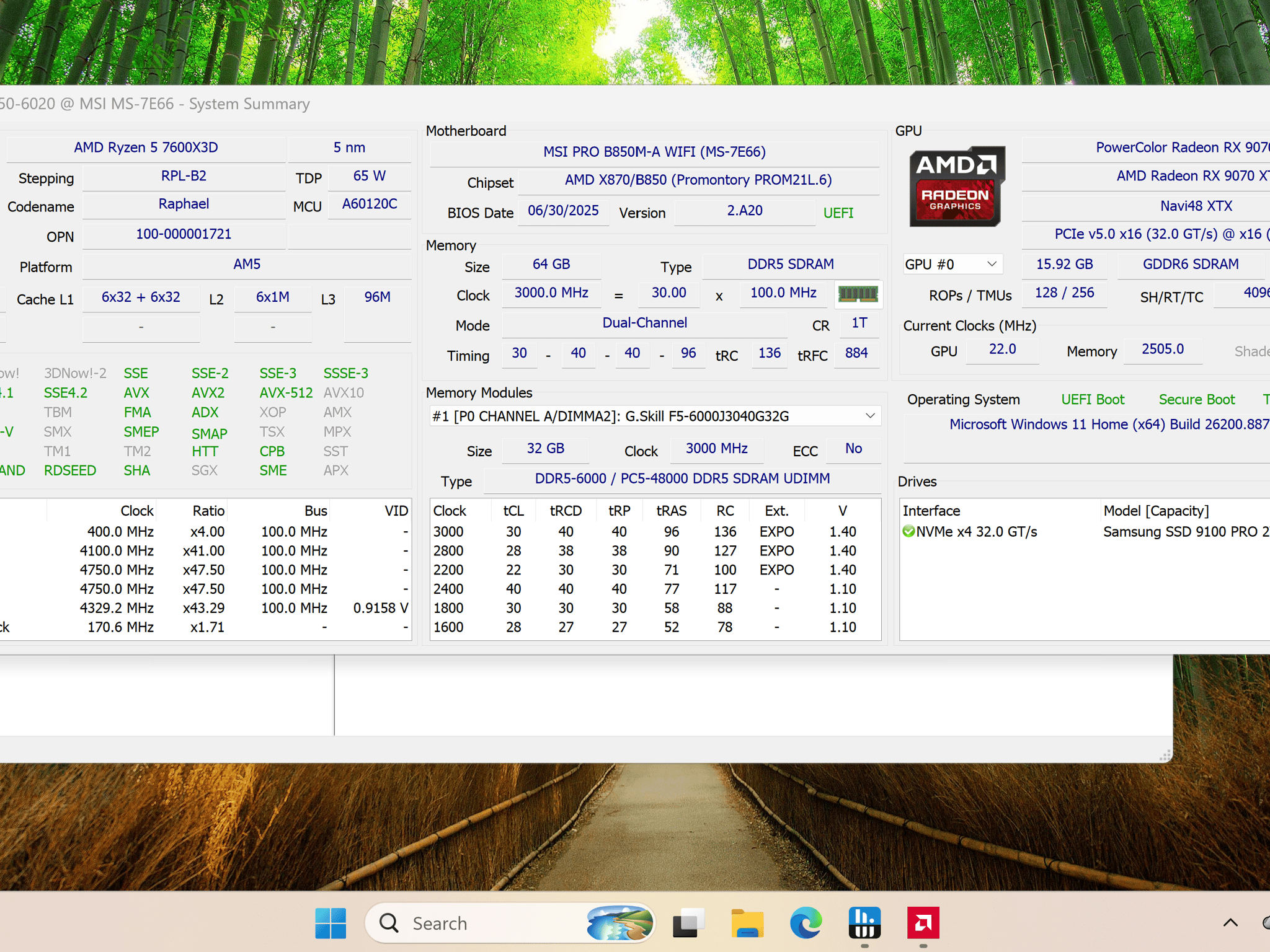 Custom Built Gaming PC – Ryzen 5 7600X3D • Radeon RX 9070 XT • 64GB DDR5 • Samsung 9100 Pro Gen5 SSD
