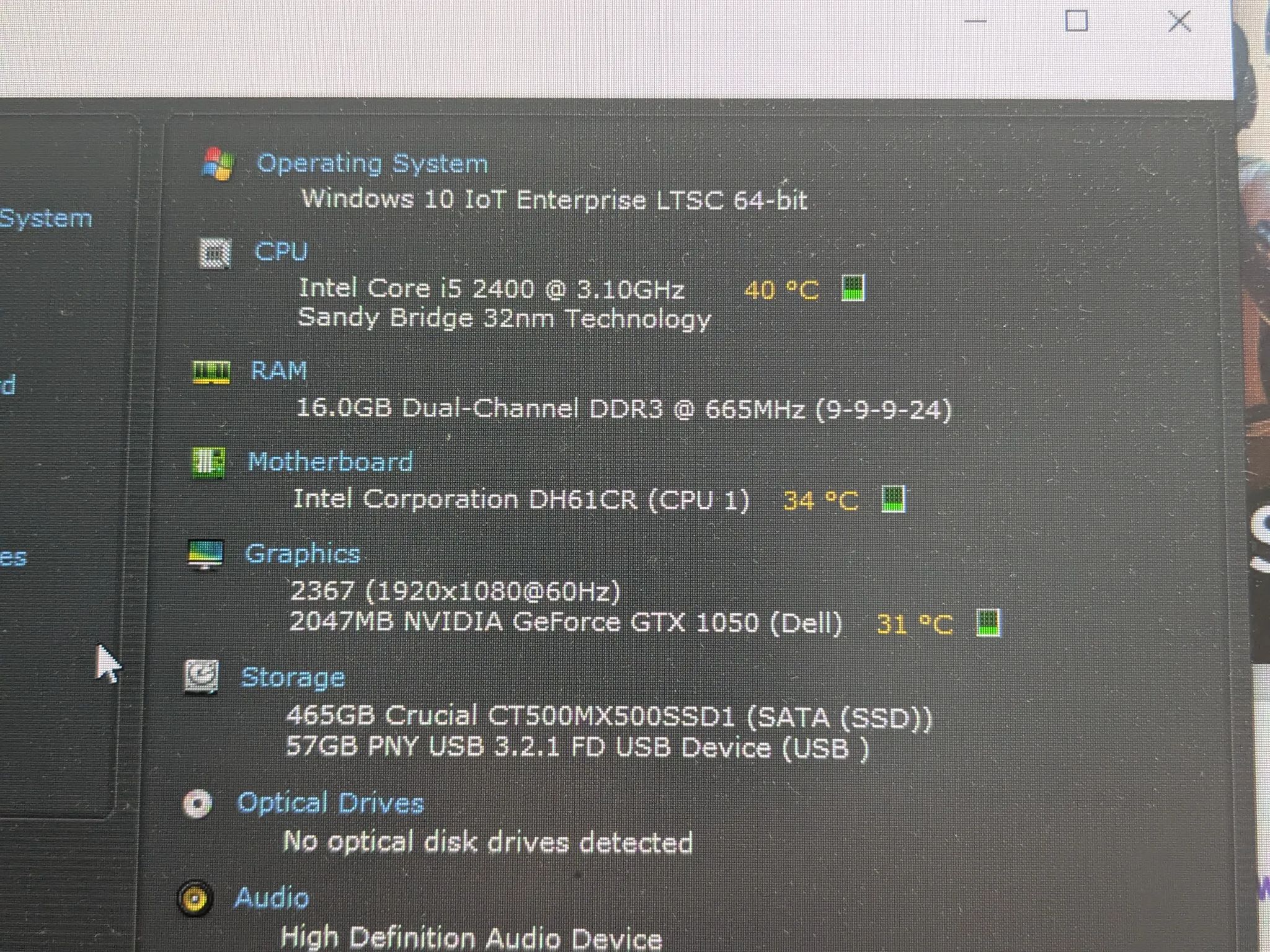 Budget Gamer | i5-2400, 16GB RAM, 480GB SSD, GTX 1050 2GB, Win10, WiFi